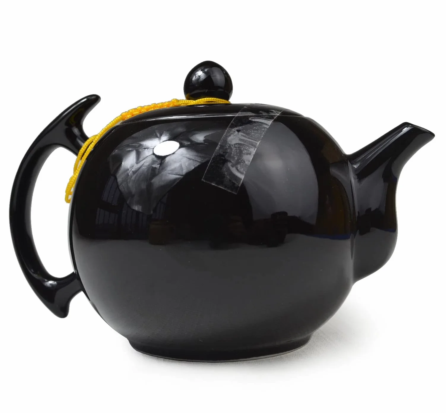 Porcelanowy czajniczek, 300 ml Mały Czajnik Xishi Chiński Zestaw do herbaty Gongfu Ceramiczny Dzbanek Czarny (Czajnik)