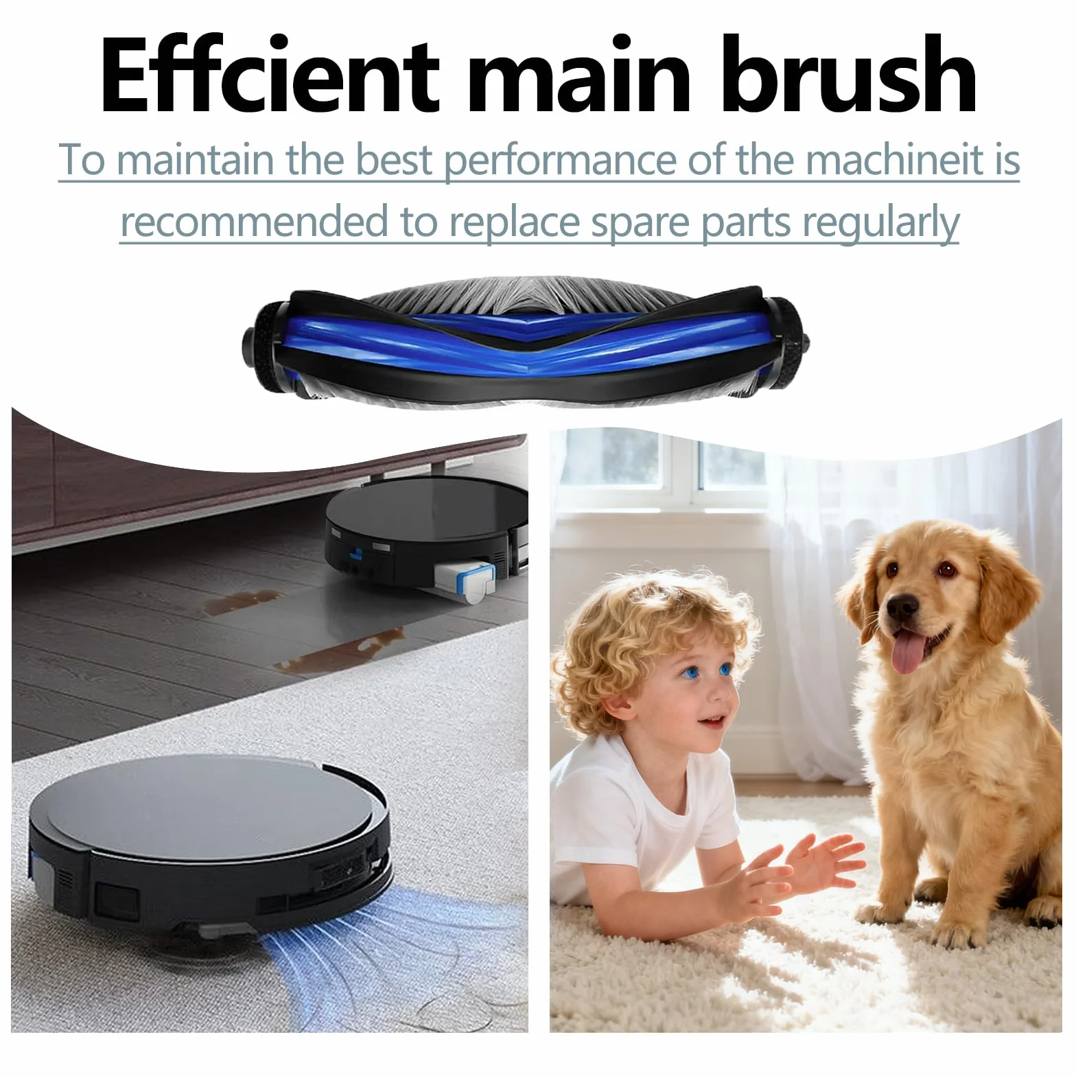 Szczotki rolkowe do Ecovacs Deebot X9 Pro Omni i X11 Omni Cyclone, 2 sztuki akcesoriów