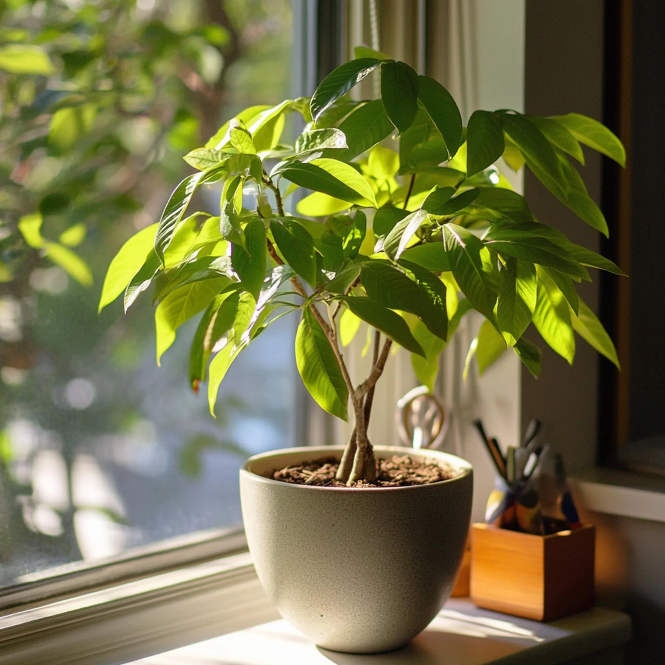 Plant in a Box - Pachira Auatica - Drzewko pieniędzy - Doniczka 17cm - Wysokość 60-70cm