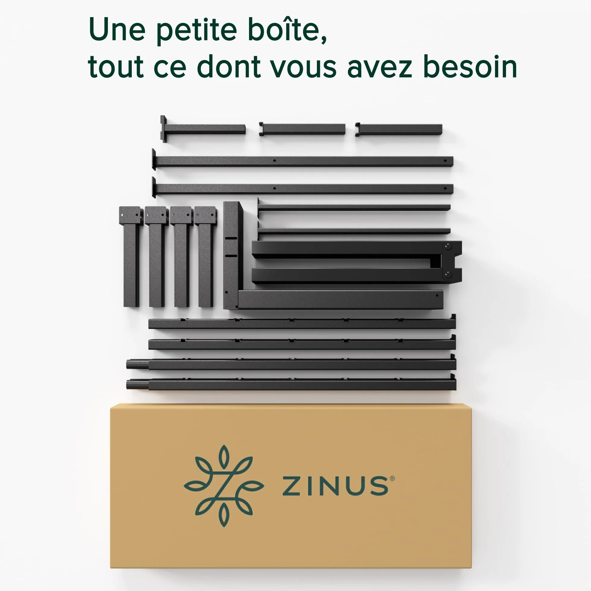 Zinus Rama łóżka Elias metalowa platforma, wysokość 36 cm, kompatybilna z zagłówkiem, wspornik stalowy, łatwy montaż