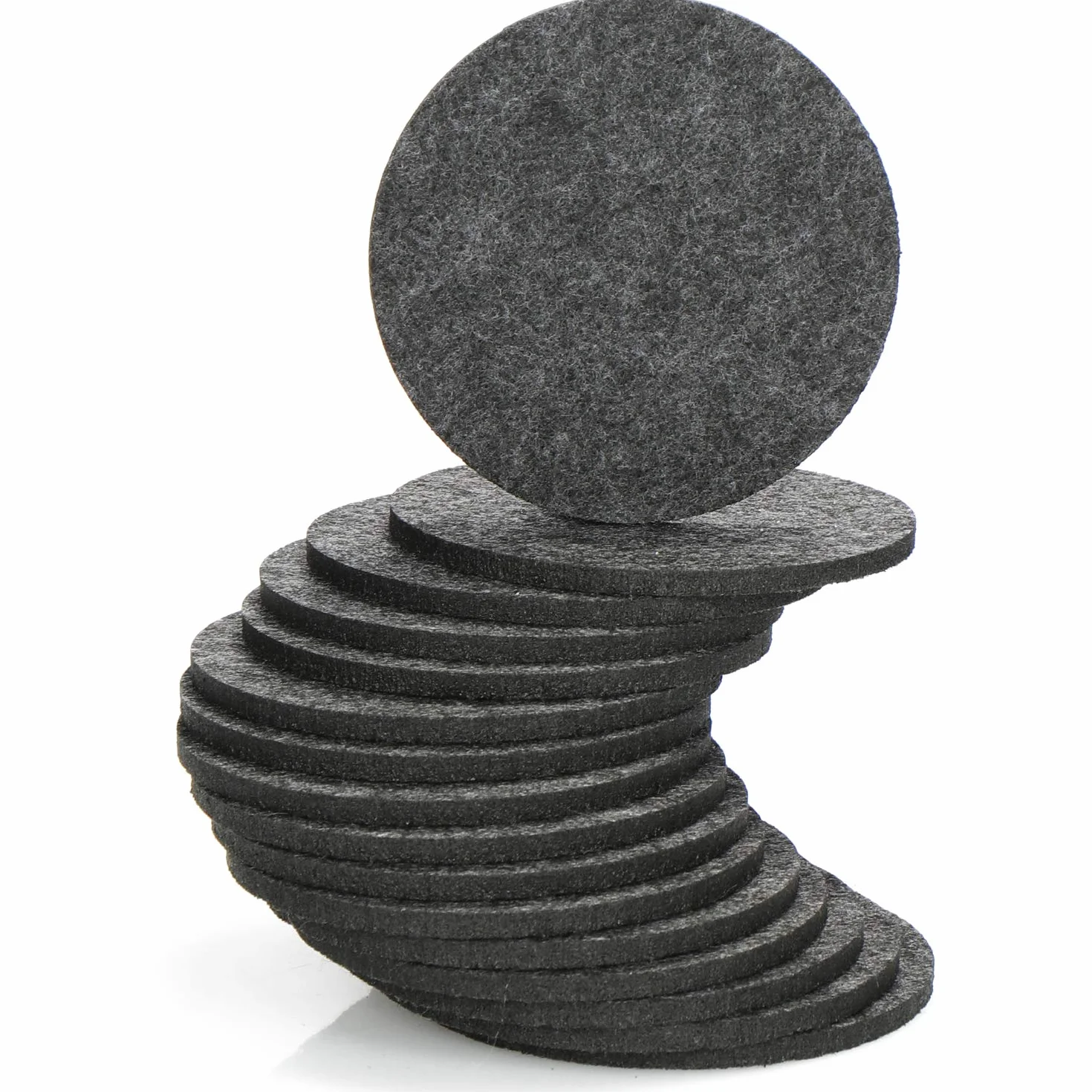 COM-FOUR® 16x filcowe podkladki - ochraniacze na stól wykonane z wytrzymalego filcu - zmywalna podstawa na kubki, szklanki, butelki - podkladki pod kubki Ø 10 cm (Ø 10cm - okragle)