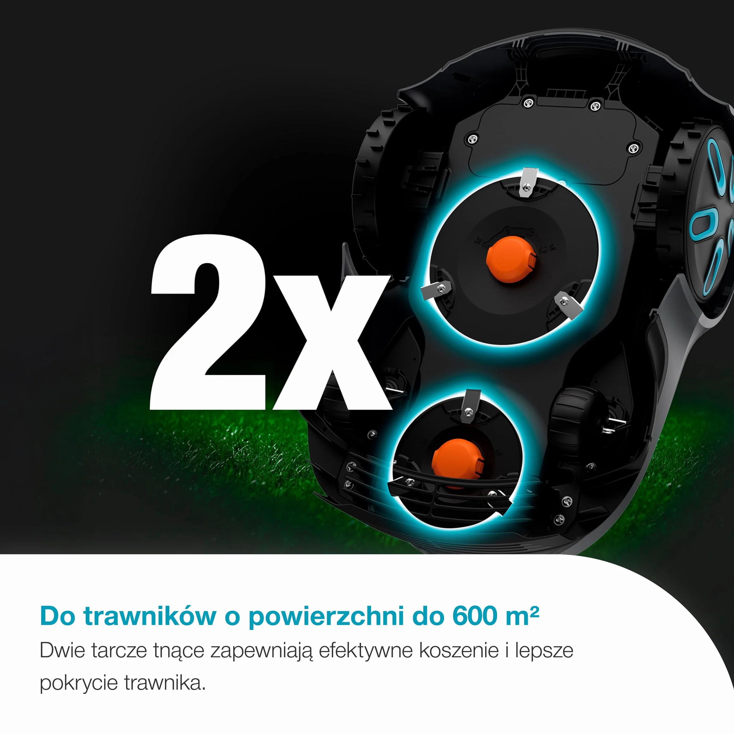 Gardena inteligentny robot koszący SILENO free Set 600 m², bezprzewodowy, do trawników o powierzchni do 600 m², LONA Intelligence, bez przewodu granicznego, cicha praca (19921-32)