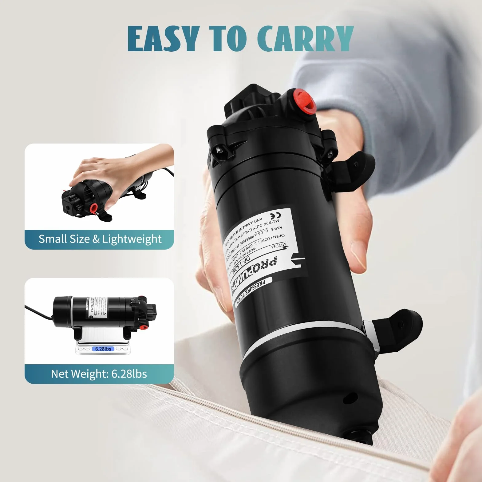 Pompa Membranowa 220 V DP-160 M, Wodna 70 W, Samozasysająca 5-5,5 L/Min, 160 PSI, Wysokociśnieniowa Z Przełącznikiem Ciśnieniowym