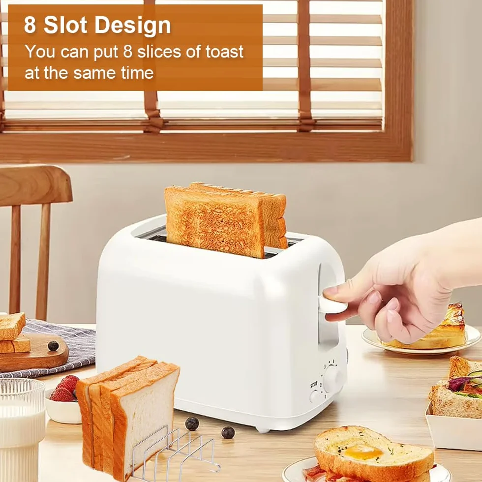 Stojak na tosty ze stali nierdzewnej, stojak na tosty do frytkownicy na gorące powietrze, srebrny stojak na tosty, stojak na chleb, 8 kromek, uchwyt na tosty do Airfryer, regał na chleb, akcesoria do