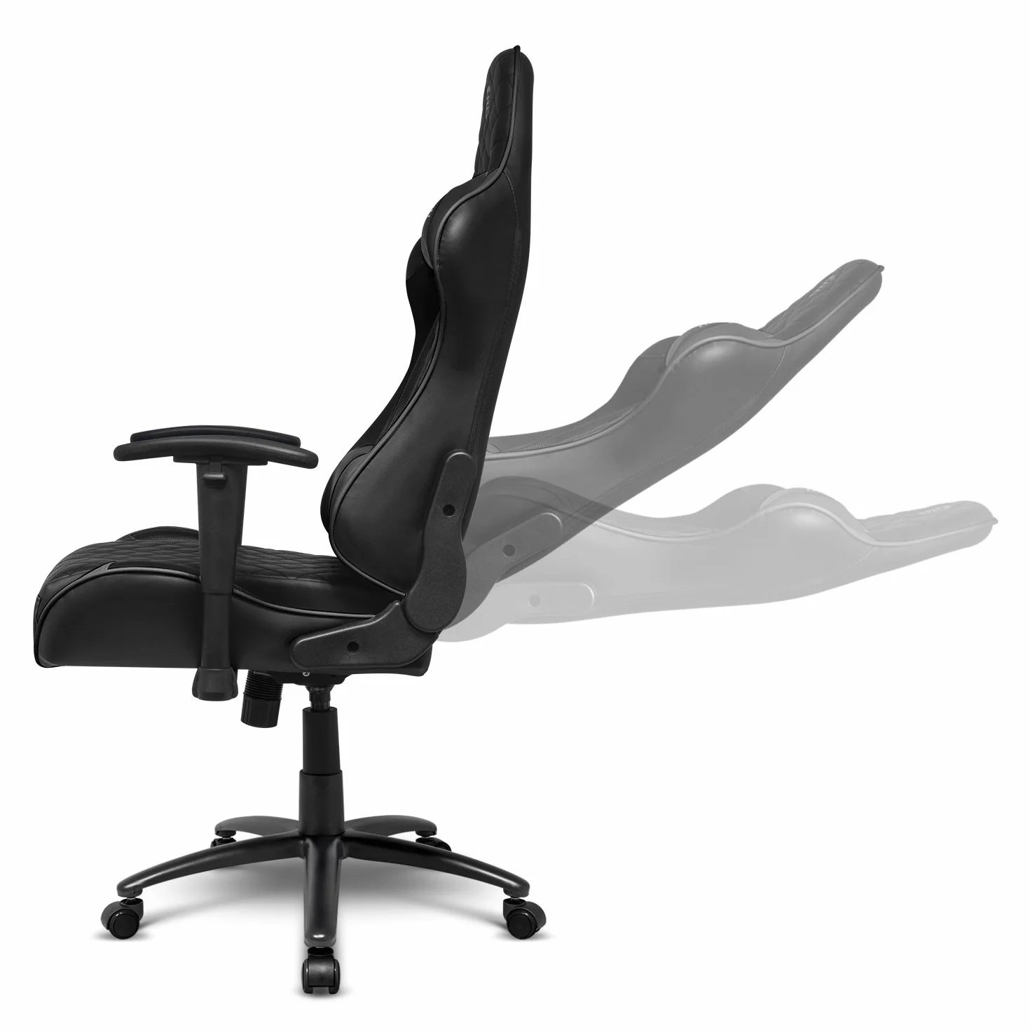 EMPIRE GAMING – krzesło biurowe do gier wyścigowych serii 700 – ultra ergonomiczne, wygodne sportowe siedzisko – regulowane podłokietniki 2D, oparcie na szyję, lędźwiowy kukulski podporę – czarne