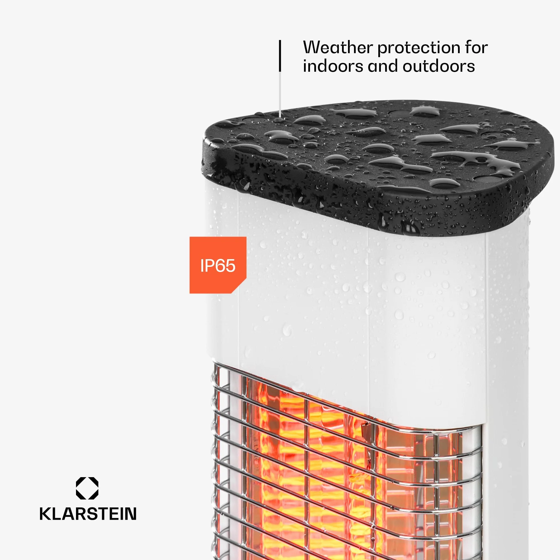 Blumfeldt Heat Guru Plus - Promiennik In & Out, ogrzewanie postojowe, moc: 1200 W, 9-godzinny timer, węglowy element grzewczy, 3 stopnie grzania, obudowa ze stopu aluminium anodowanego - kolor biały