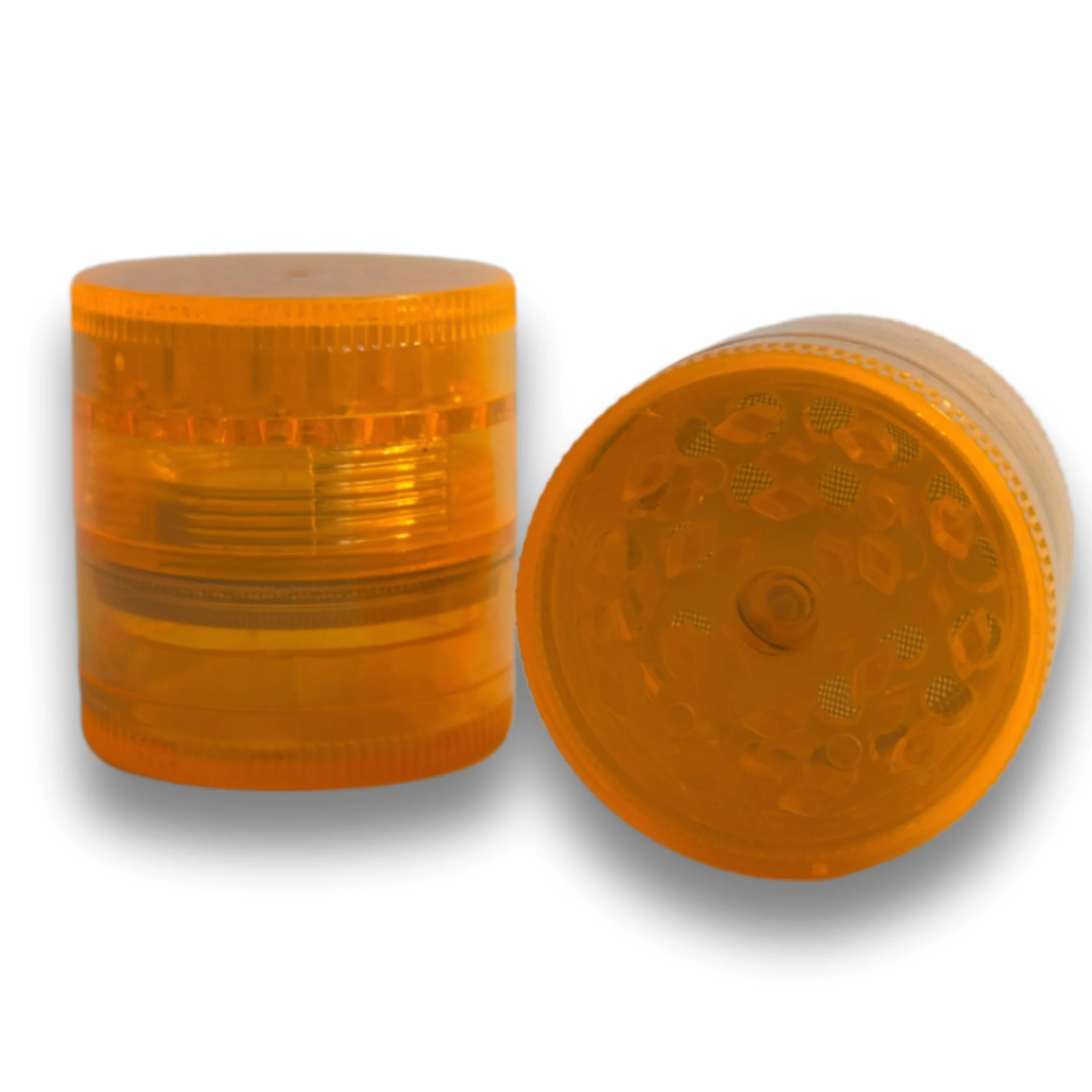 Krautmeister 4-częściowy młynek do ziół 25 mm z sitkiem na pyłki mango pomarańczowy