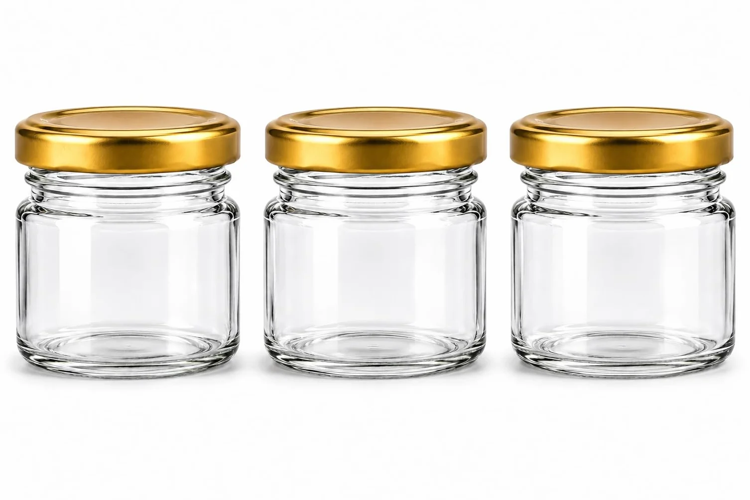 Mini słoiki 40 ml 40 szt. złota pokrywka na przetwory, dżem, miód