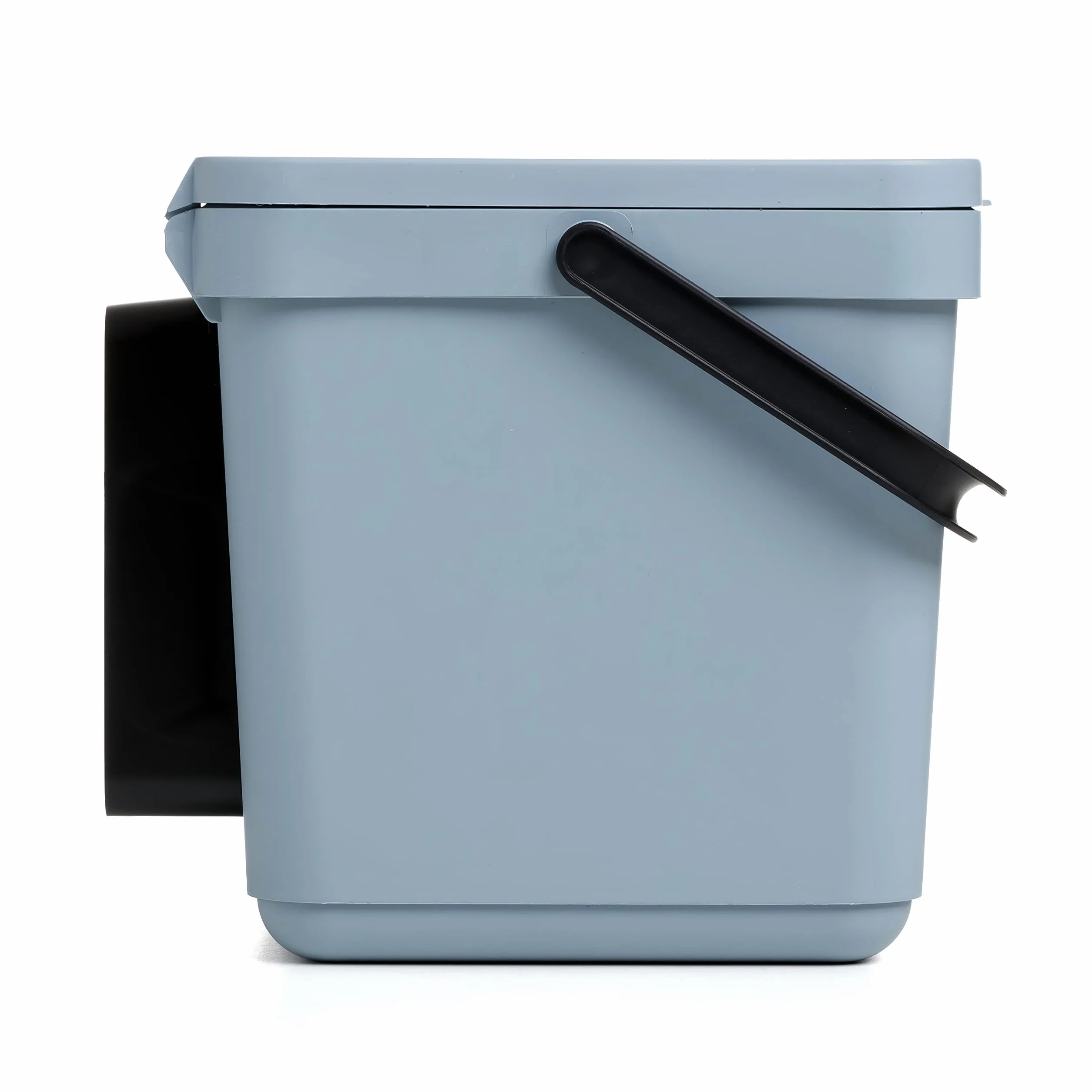 TATAY Kuchenny pojemnik na kompost z uchwytem, pojemność 6 l, polipropylen, wykonany w 100% z materiałów pochodzących z recyklingu, kolor oceanu, wymiary 26,5 x 20,5 x 18,5 cm