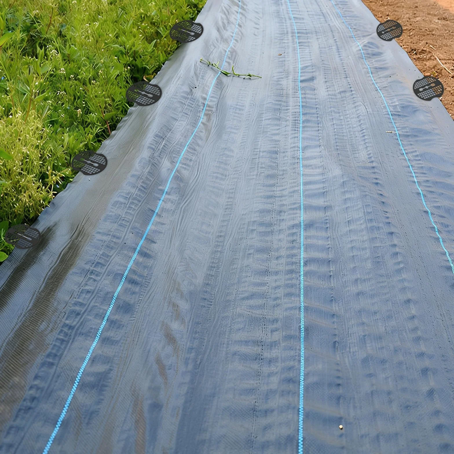60 sztuk haczyków do kotwicy gruntowej, 60 śledzi + 60 krążków buforowych (150 x 40 mm, Ø 2,5 mm), ocynkowane śledzie ogrodowe w kształcie litery U, zestaw haczyków do mulczowania sztucznej