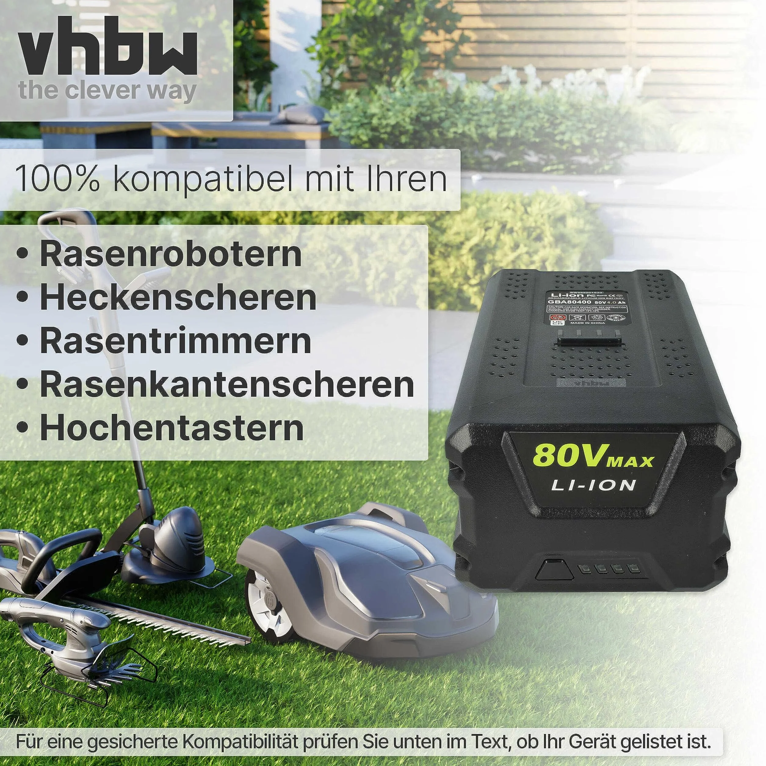 vhbw 1 x akumulator zastępuje Stiga SBT 4080 AE, SBT 5080 AE, SBT 2580AE do kosiarki 4000 mAh 80 V Li-ion