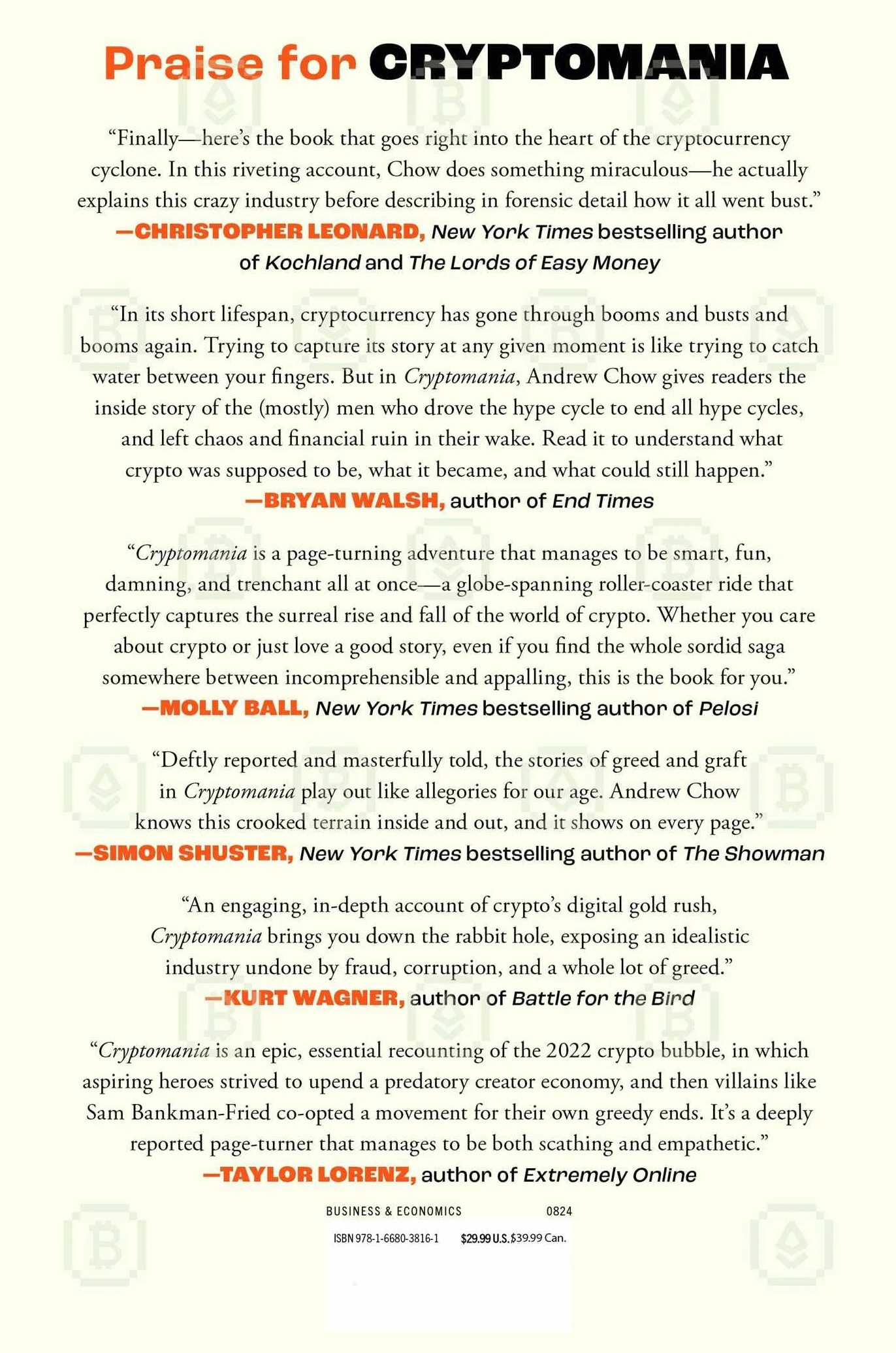 Cryptomania: Hype, Hope, and the Fall of Ftx's Billion-Dollar Fintech Empire