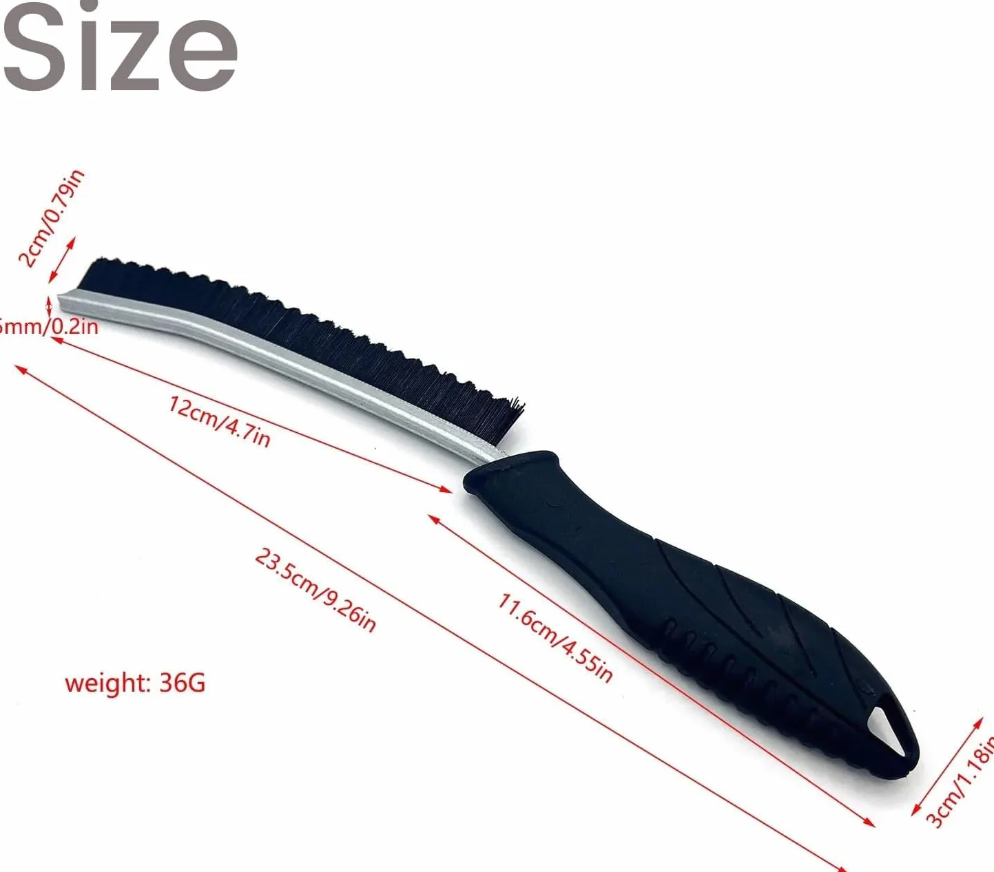 EINESIN Szczotka do czyszczenia szczeliny z twardym włosiem, mała szczotka do fug, szczotka kuchenna, narzędzia do czyszczenia toalety, łazienki, domu, wanny, zlewu, gospodarstwa domowego, okna, 2 szt