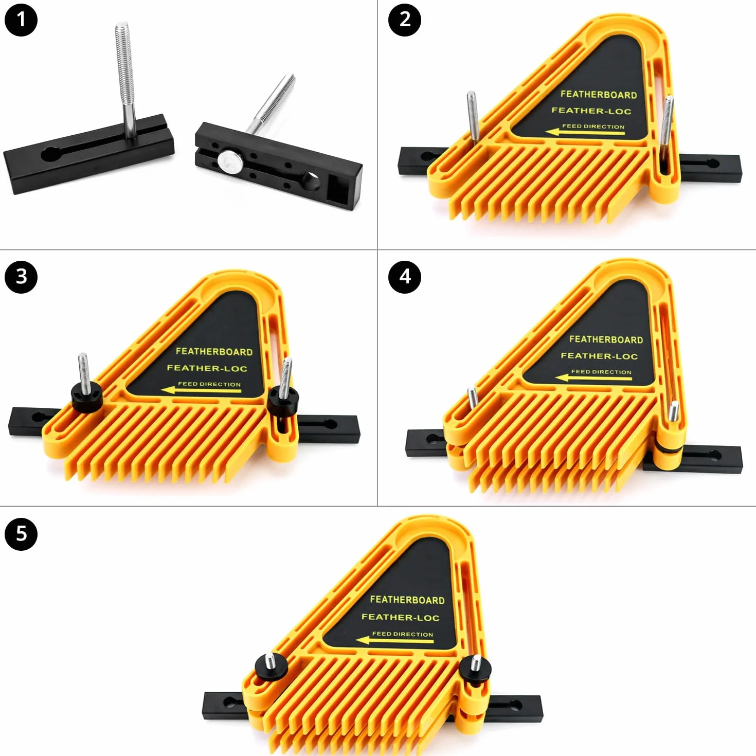 QWORK® Featherboards Set Feather Loc board na stół do piły stół do routera stół do routera;