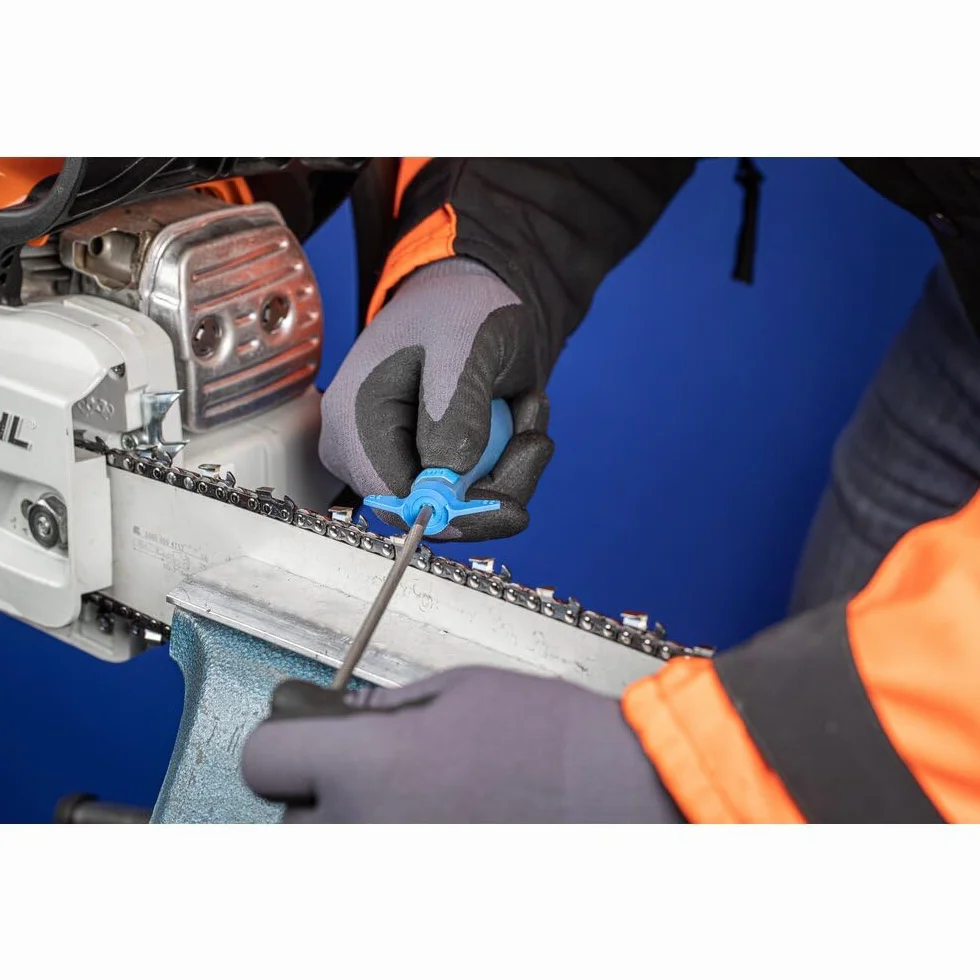PFERD Zestaw do piły łańcuchowej - 4,0-5,5 mm, 1 x ergonomiczny uchwyt, 2 x ostrzałka, 12600030