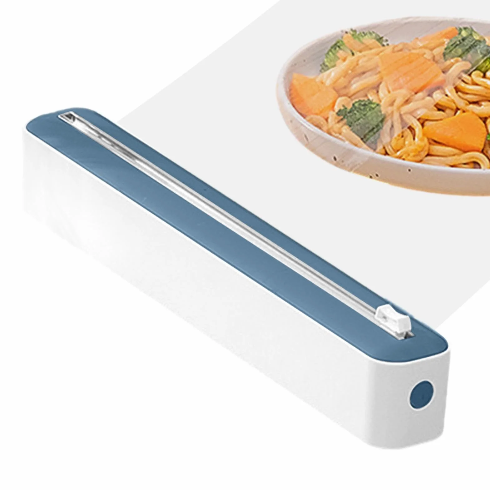 Cling Wrap Dispenser Kitchen Drawer Storage Organizer Quick Slide Film Cutter Magnetic Lid