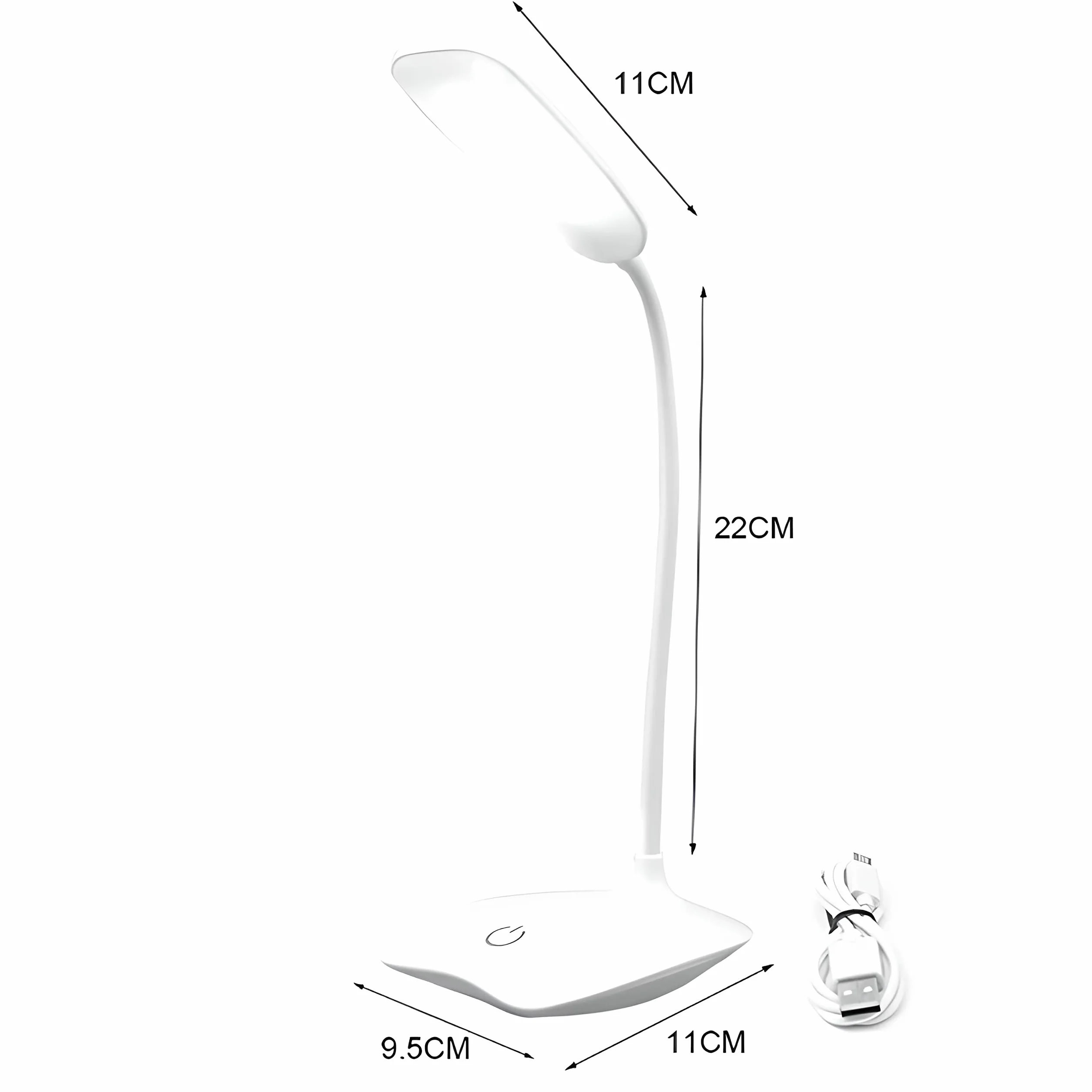 Retoo Dotykowa lampa biurkowa LED ze ściemniaczem i 3 poziomami jasnosności, Elastyczna lampka szkolna na biurko dla dzieci z USB, regulacją i ochroną oczu, Kreślarska, do szkoły, pracy, domu, biura