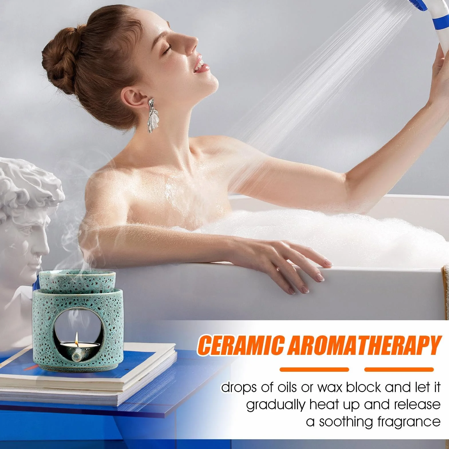 Ceramiczny ?wiecznik na podgrzewacze, ceramiczny podgrzewacz do wosku , wielokrotnego u?ytku, dekoracja domu na urodziny, ?wiecznik ?wi?teczny, ?wiecznik ?lubny, ?wiecznik na podgrzewacz