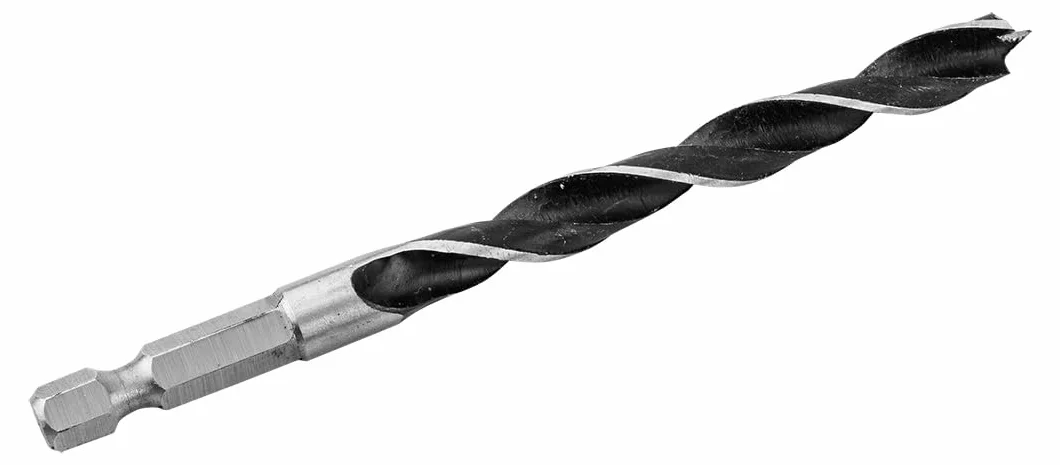 GRAPHITE Wiertło do drewna Ø 2/3/4/5/6/8/8/10 mm z trzonkiem sześciokątnym 1/4" i szlifowanymi spiralami do precyzyjnego wiercenia 2800 obr./min – stabilne mocowanie sześciokątne