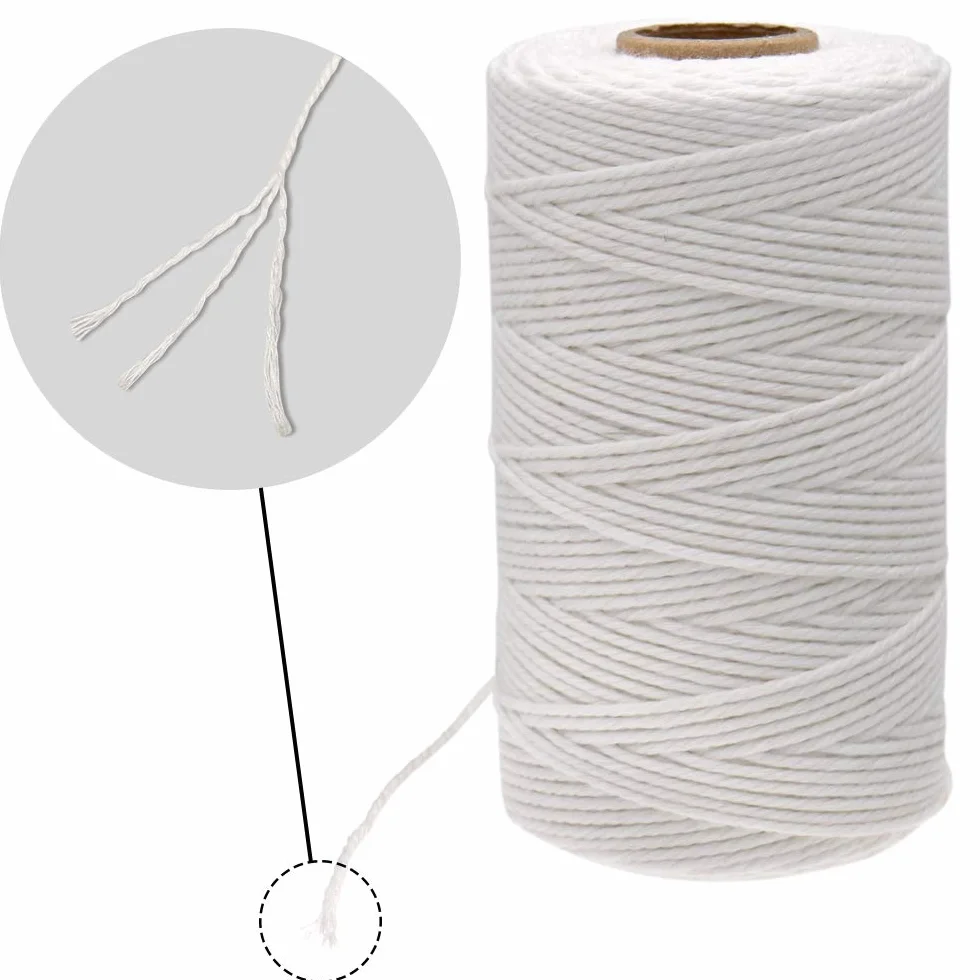 G2PLUS Biały Sznurek Bawełniany Do Wiązania Piekarza - 2 x 100 m, 2 mm - Idealny Do Majsterkowania, Dekoracji, DIY, Rzemiosła Artystycznego i Prac Ogrodowych