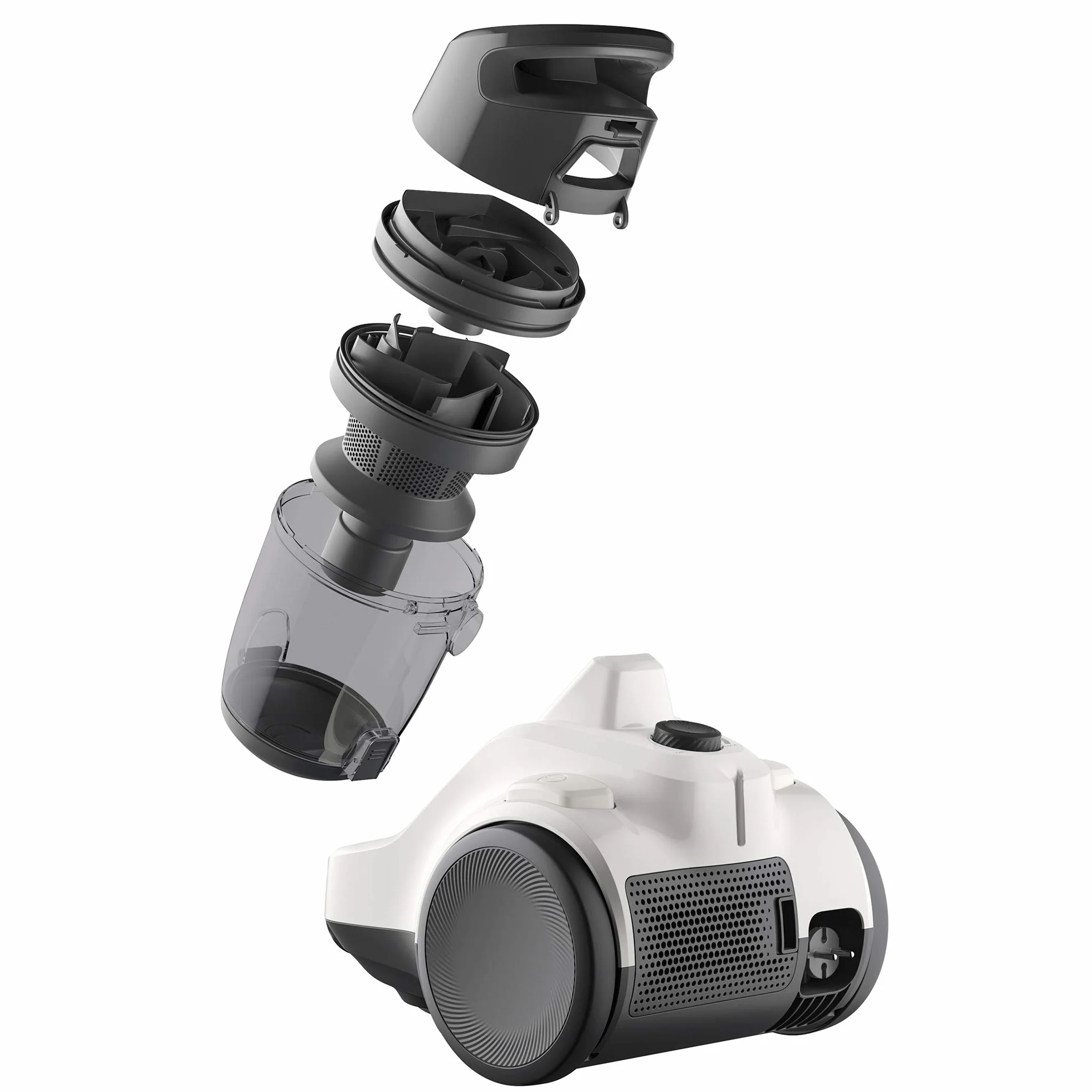 Electrolux Odkurzacz Bezworkowy Ease C4 EC41-2SW, Regulacja mocy, 1,8l pojemnik, W zestawie ssawka do tapicerki i szczelinowa, Zmywalny filtr Hygiene 12, Wygodny uchwyt, Zasięg 7m, 700 W, 80db, Biały