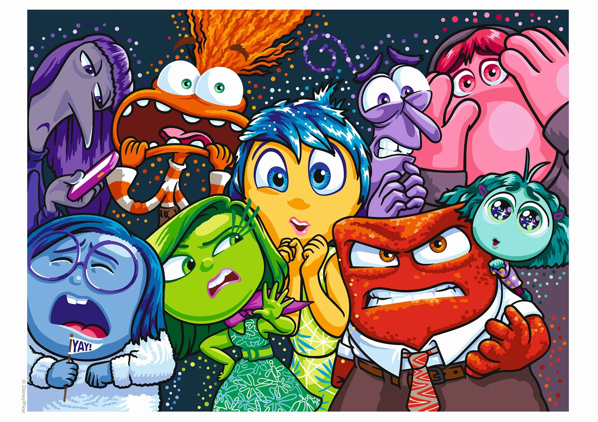 Coloriage mystère Disney - Poster Vice Versa: Colorie les chiffres et découvre l'image