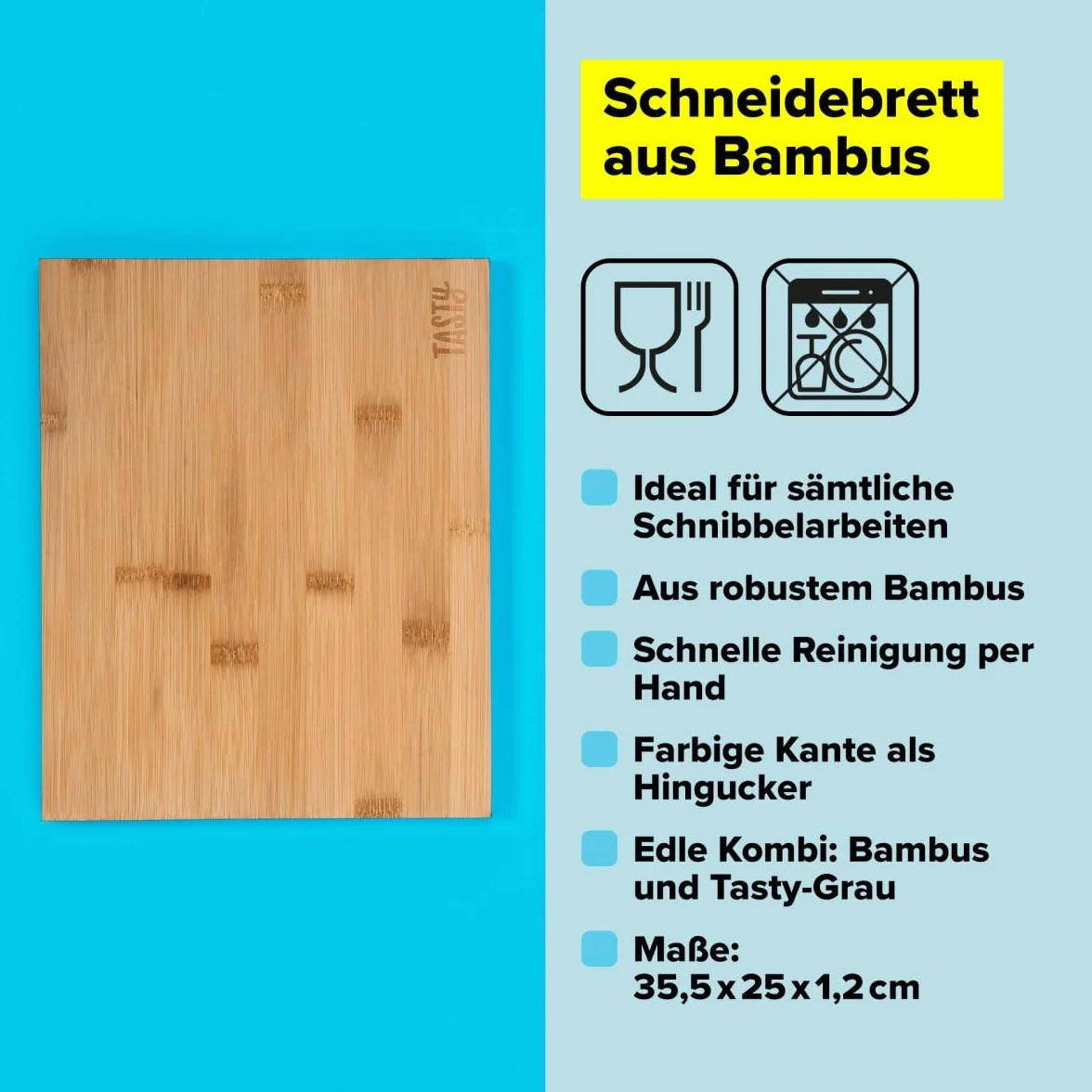 Bambusowa Deska do Krojenia 35.5 x 25 cm