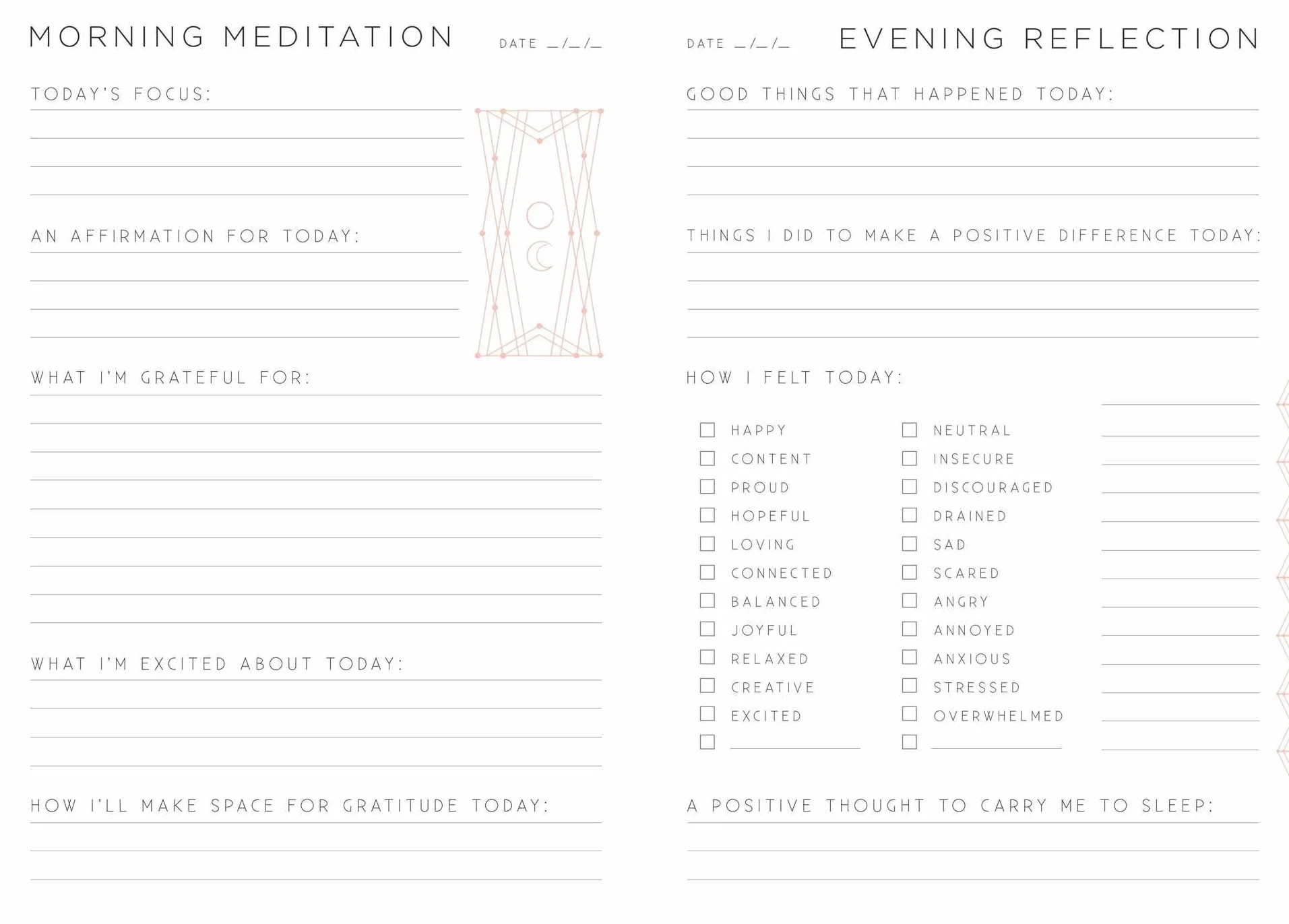 Gratitude: A Day and Night Reflection Journal (90 Days)