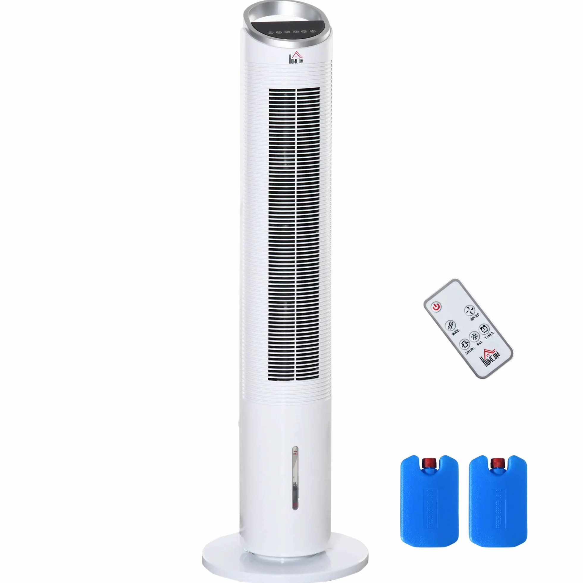 HOMCOM klimatyzator z chłodzeniem wodą, biały, szer. 60 Ø 30 x wys. 100,8 cm
