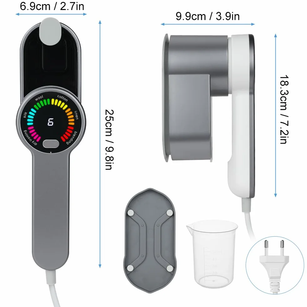 AUAUY Mini żelazko podróżne 1200 W - 6 inteligentnych trybów prasowania, 2 w 1 pionowe parowanie i prasowanie, szybkie nagrzewanie w 5s