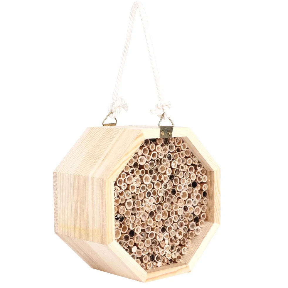 Domek dla pszczół, Yctze 16 * 16 * 9 Drewniany Owad Dom dla pszczół Wood Bug Room Hotel Budka Lęgowa do Dekoracja Ogrodowa