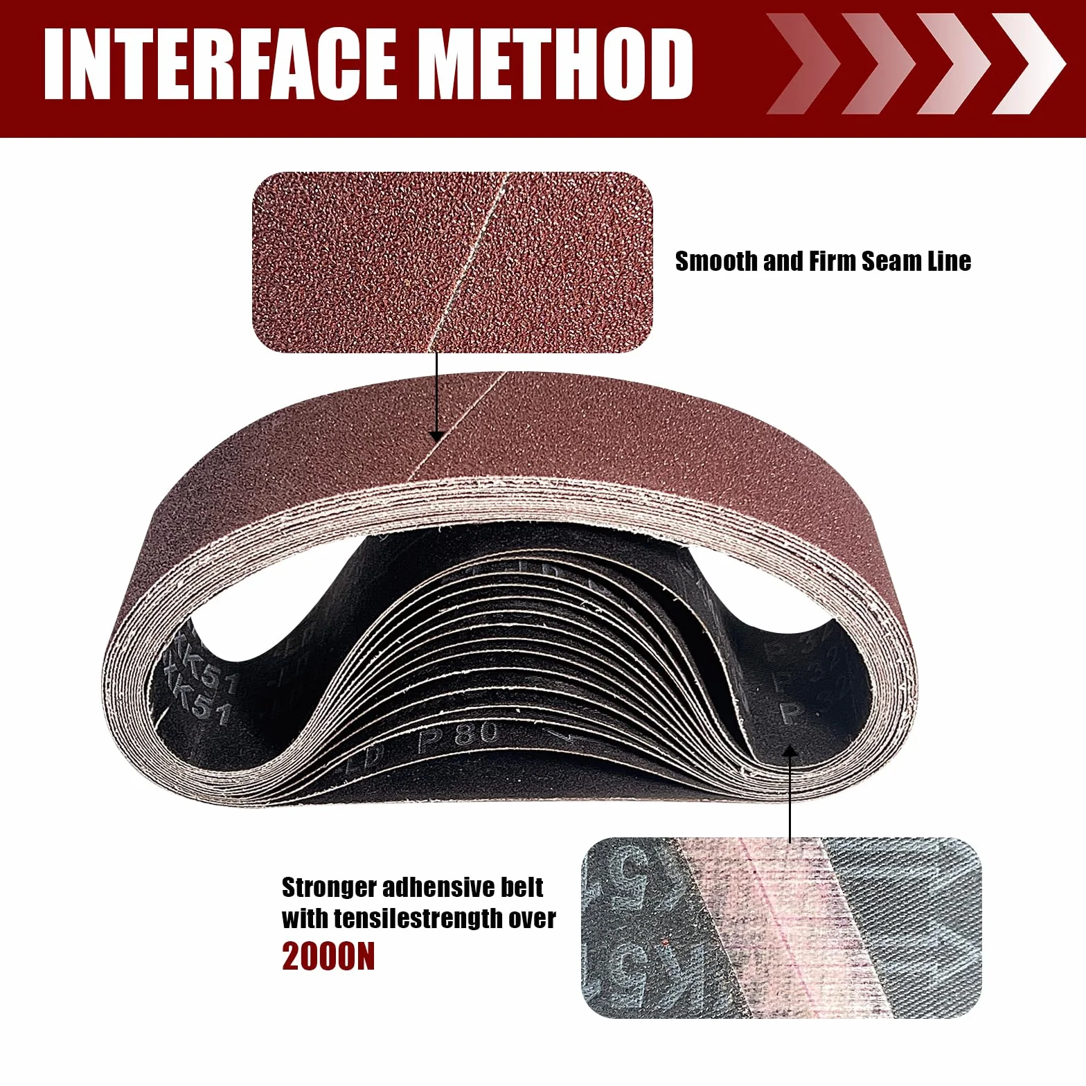 15 sztuk taśm szlifierskich 25 x 762 mm, zestaw 3 x ziarnistość 80/120/150/240/320 do szlifierek taśmowych stacjonarnych