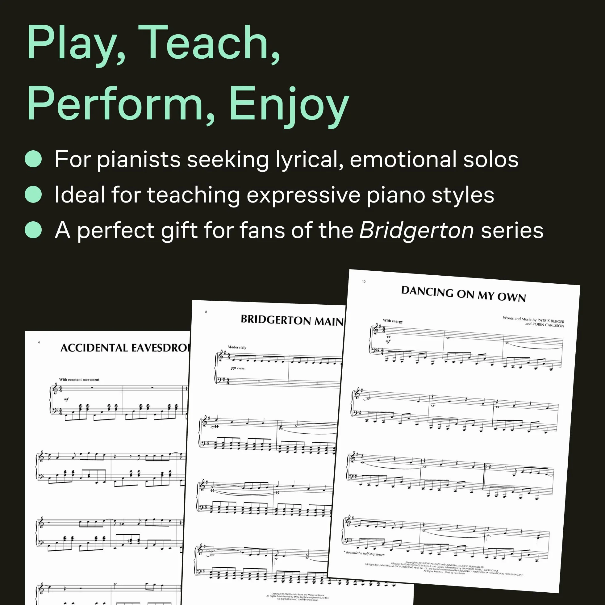 Bridgerton: Music from the Netflix Original Series Arranged for Piano Solo