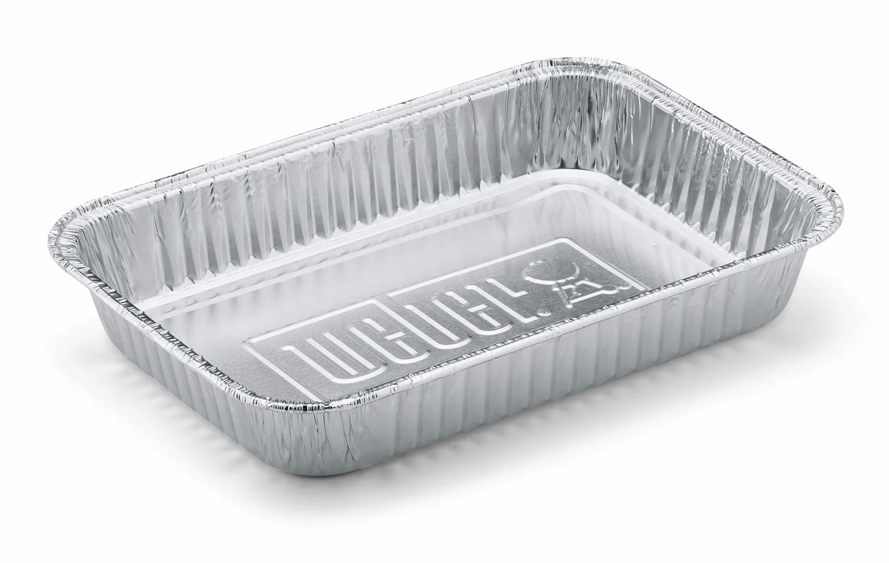 Aluminiowe tacki Weber, 6 sztuk, idealnie pasujące do Weber Q, Pulse, Lumin, Traveler, Genesis, Genesis II / LX 200 & 300 serii. Tacki na tłuszcz - Srebrne (6415)