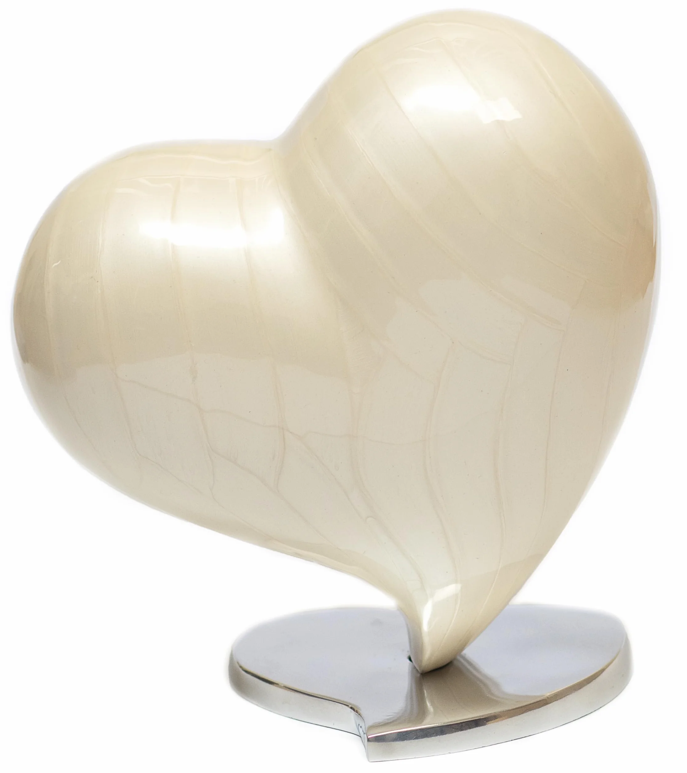Urns for ashes Memorial Funeral Cremation Adult Human Child Love Urns decorative Heart (Pearl, 10") RHM02-08