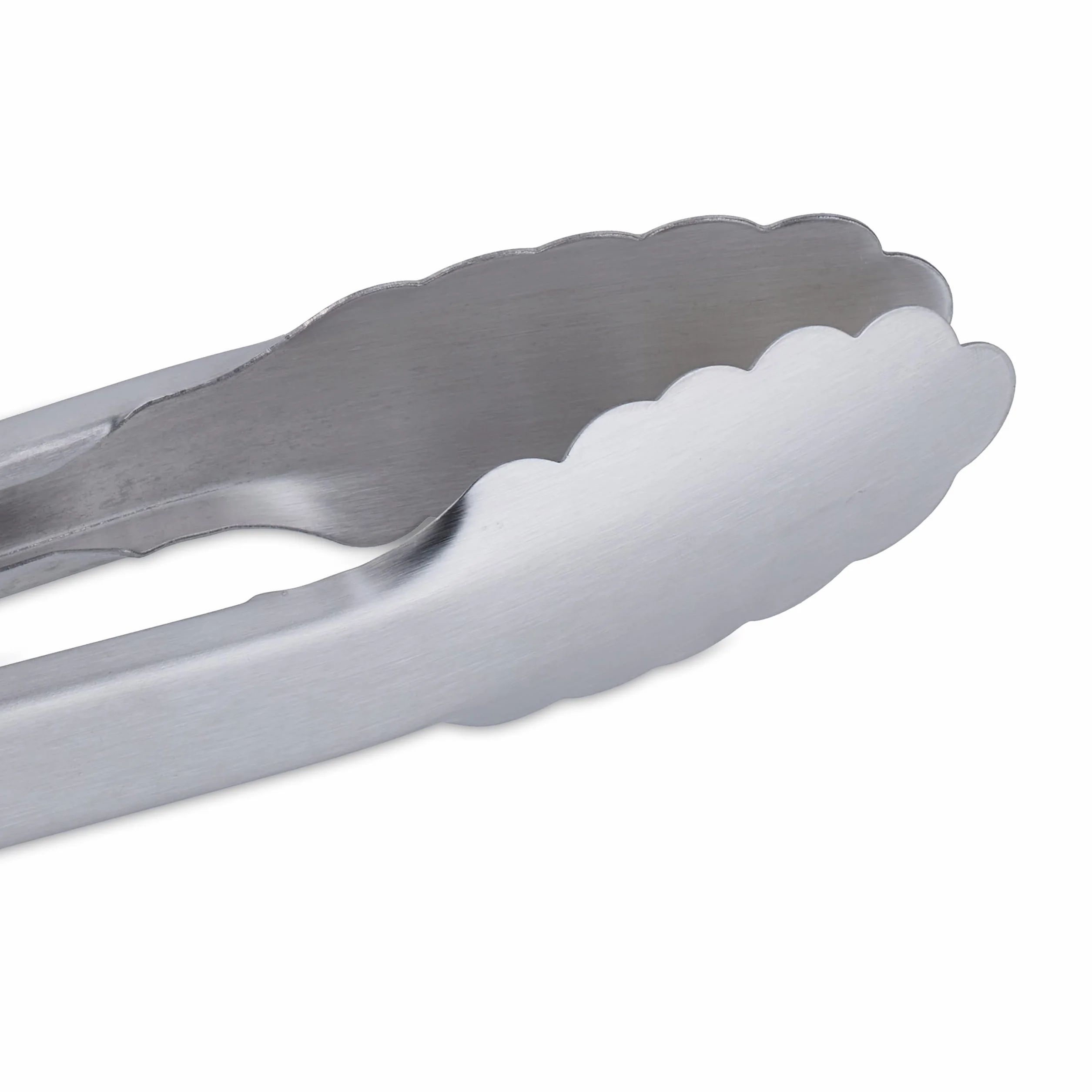 2 x szczypce do grilla, stal nierdzewna, z drewnianym uchwytem, długie szczypce kuchenne do grilla i kuchni, 38 cm, szczypce kuchenne z oczkiem, srebrne/naturalne