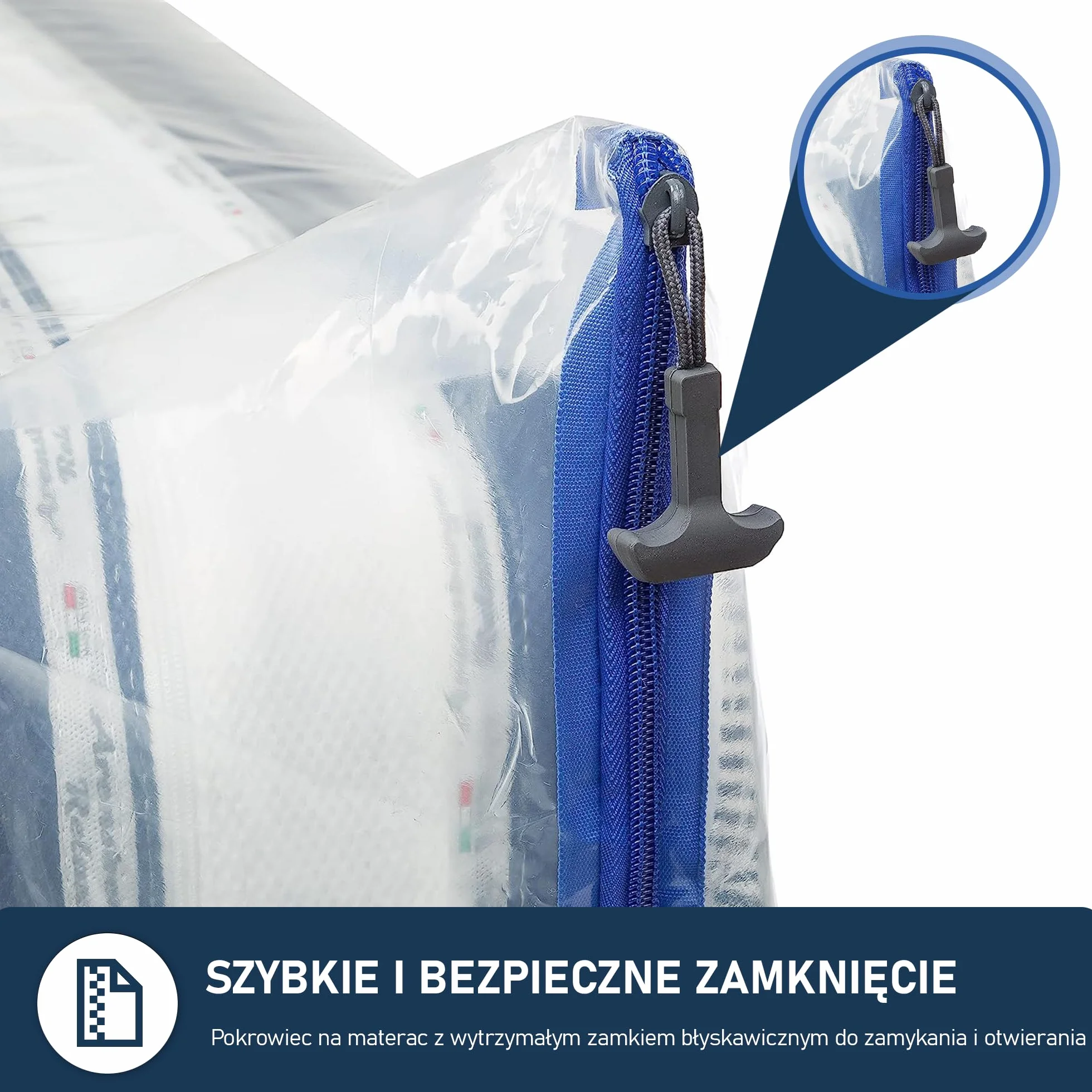 Pokrowiec na Materac z Zamek kotwicy - Rozmiarów od XS do XXL, Ultra odporny materiał (140µ), odporne na rozdarcia, Wielokrotnego Wodoodporny - Idealne do Przechowywania, Transportu 160 x 200