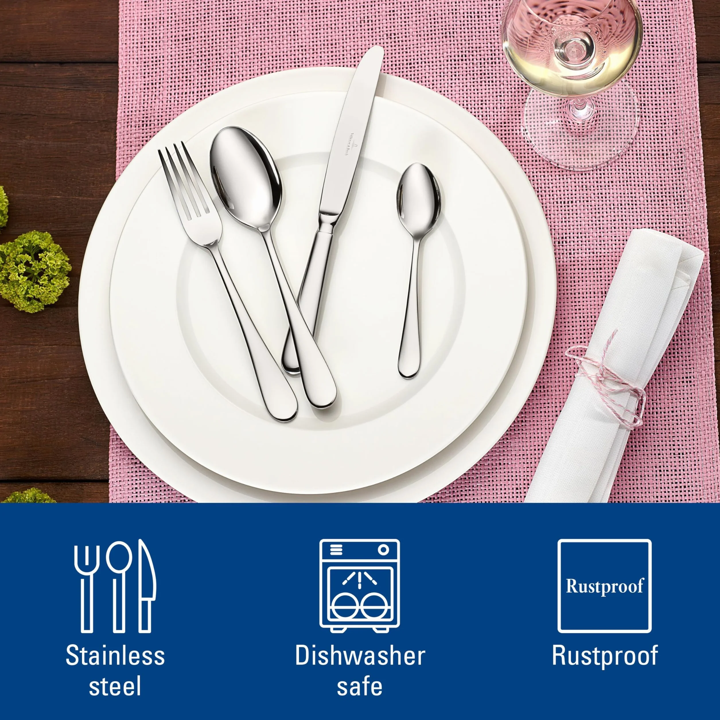 Villeroy & Boch Oscar komplet sztućców 24 elementy stal nierdzewna