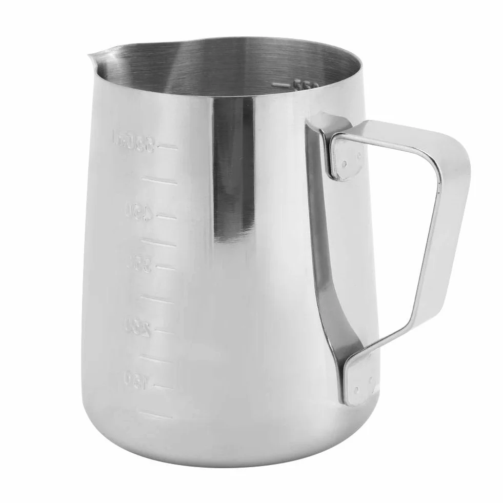 Dzbanek do spieniania mleka, dzbanek do spieniania mleka 350 ml / 550 ml ze stali nierdzewnej, miarka do baristy, cappuccino, espresso. (550 ml)
