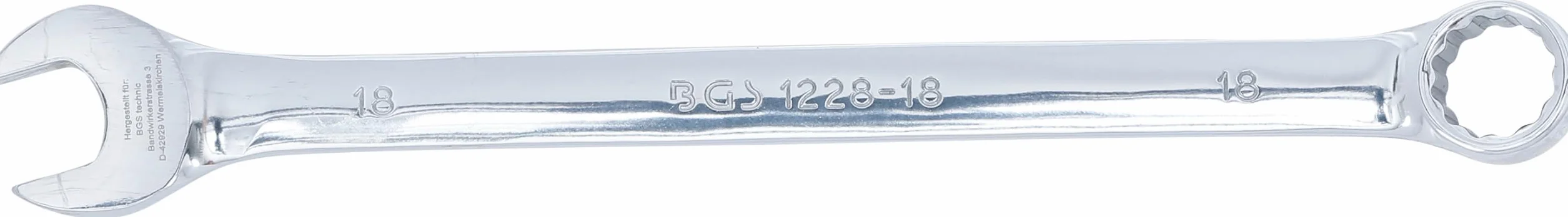 BGS 1228-18 | Klucz płasko-oczkowy | długi | 18 mm
