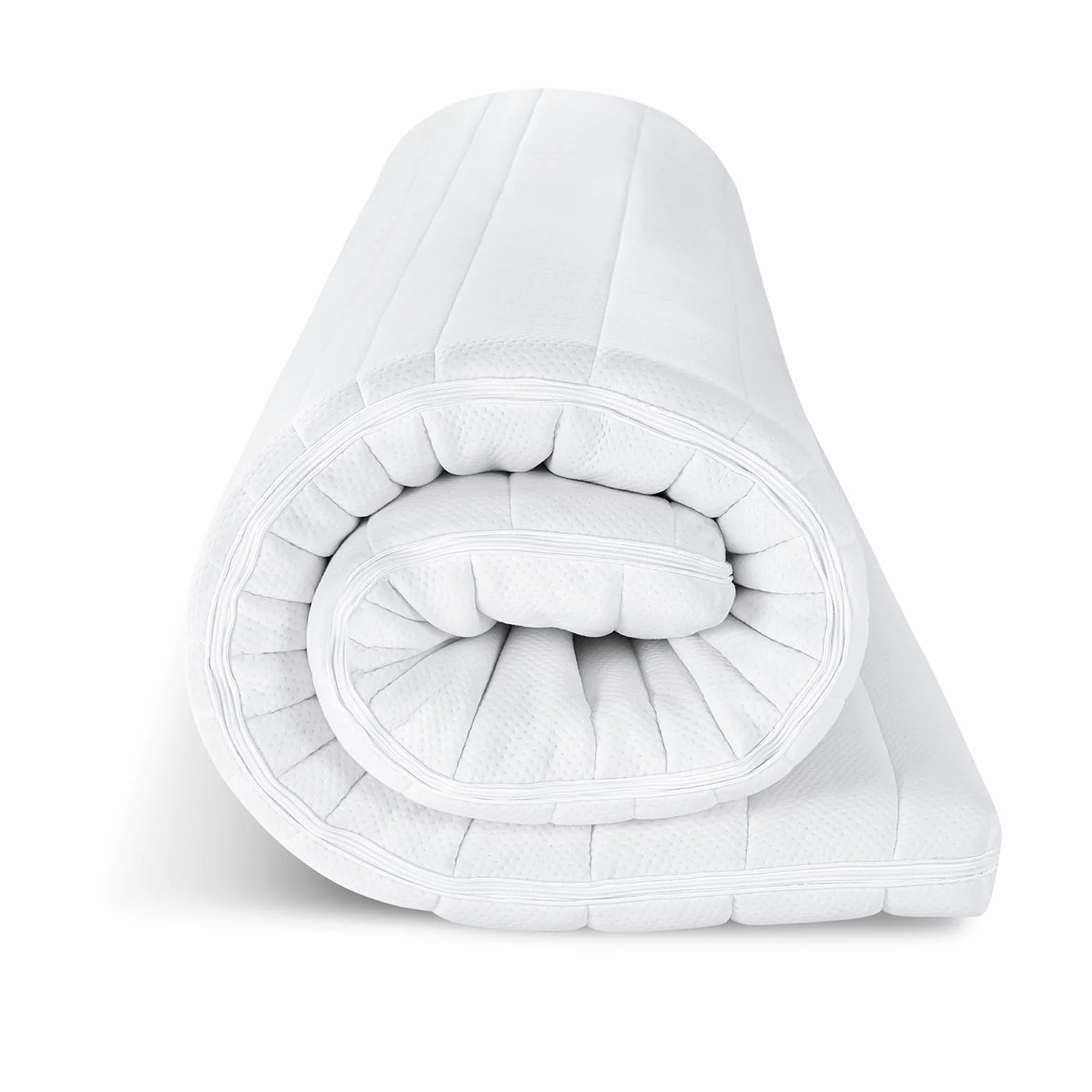 EGO HOME Nakładka na materac 160 x 200 cm – 8 cm Memory Foam Topper H2, miękka, komfortowa nakładka premium ze zdejmowaną i nadającą się do prania poszewką, oddychająca – wysokiej jakości nakładka na