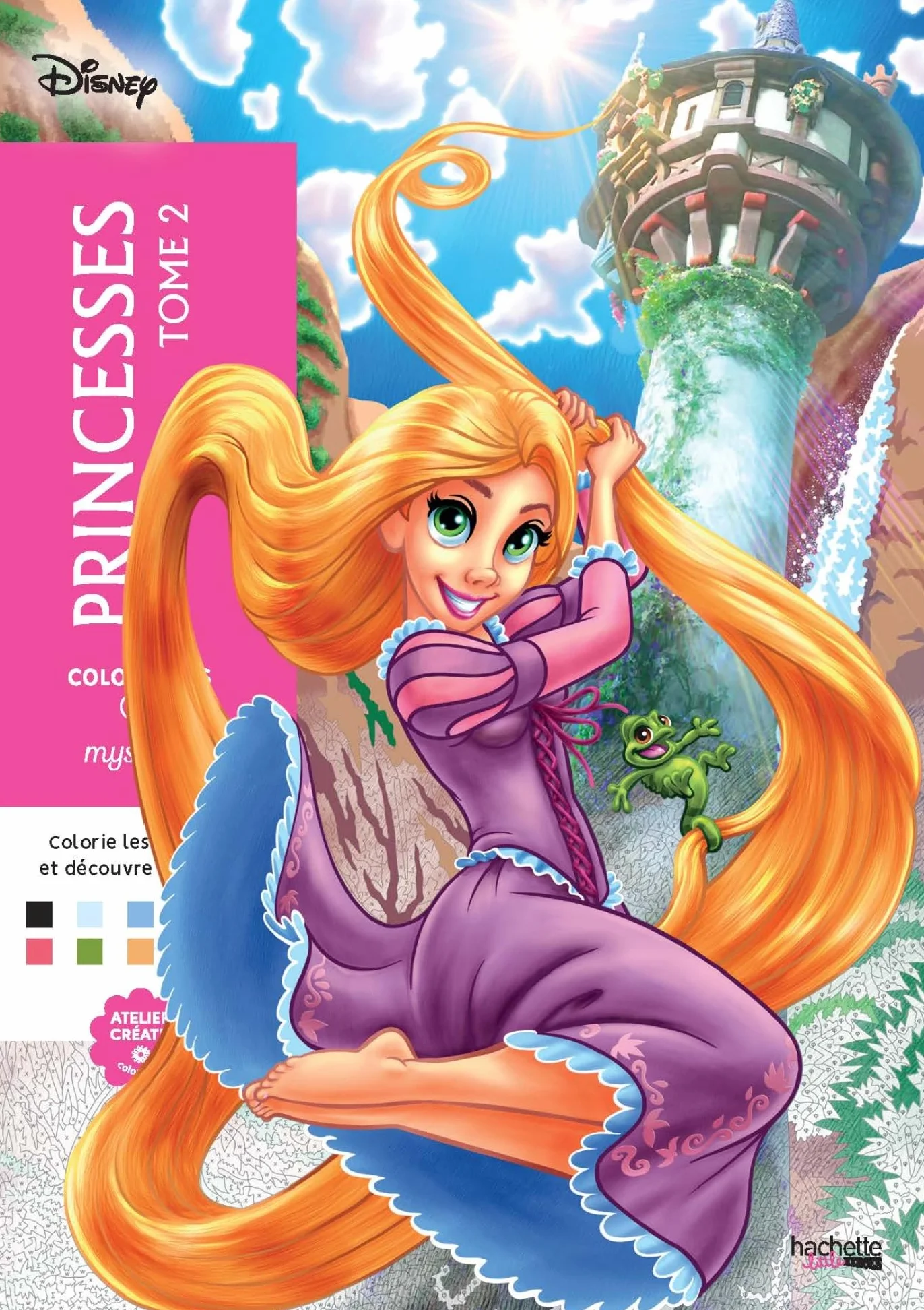 Coloriages mystères Disney - Princesses Tome 2: Colorie les chiffres et découvre l'image