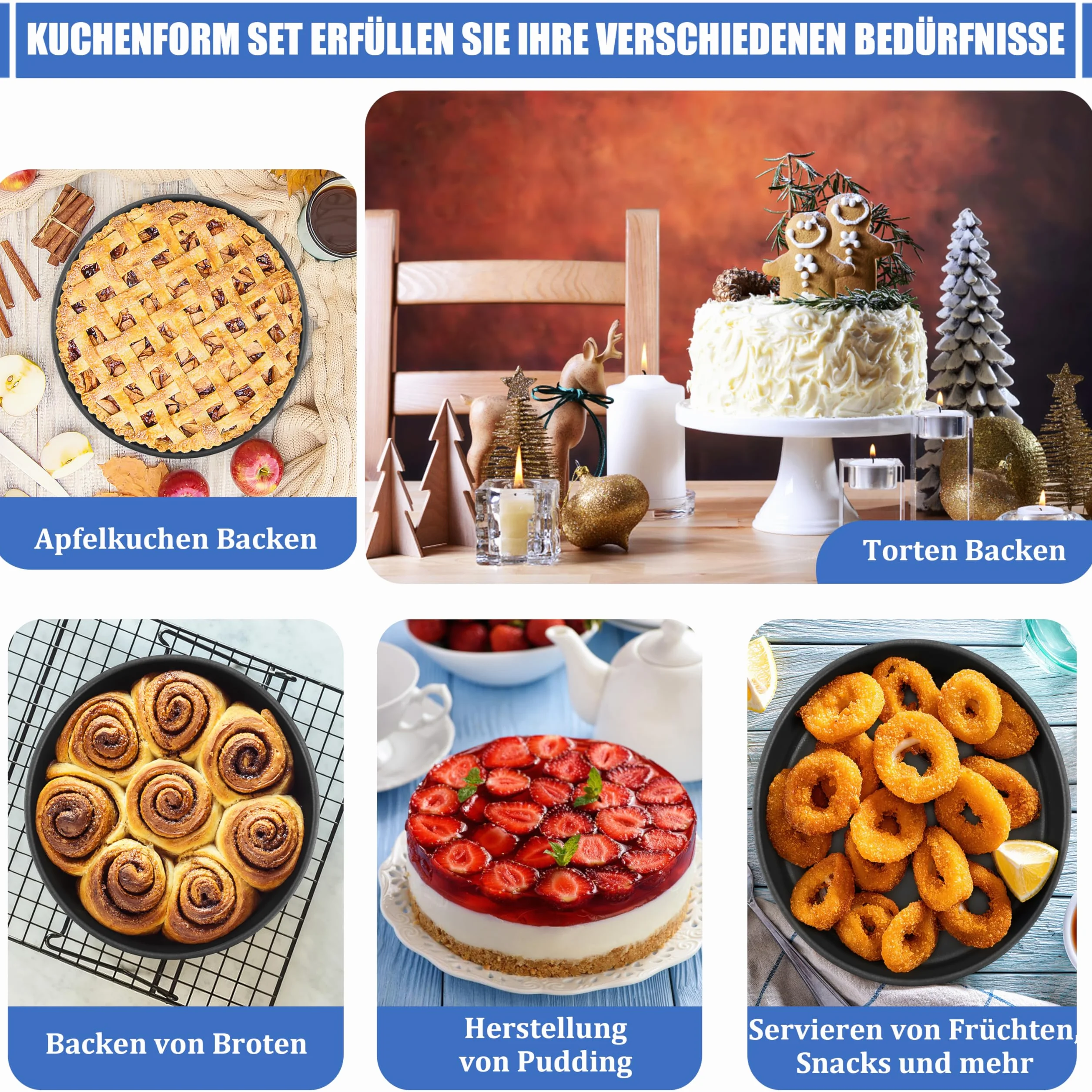 Homikit Zestaw okrągłych foremek do pieczenia ze stali nierdzewnej 16 cm 2 sztuki powłoka nieprzywierająca