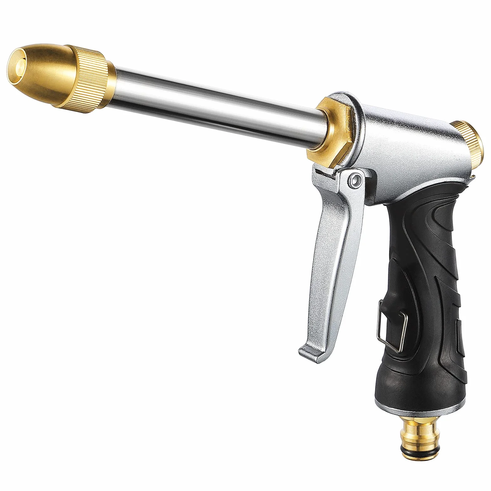 Metalowy wąż ogrodowy pistolet natryskowy długi uchwyt wąż rura pistolet natryskowy wysokociśnieniowa ogrodowa dysza natryskowa do mycia samochodu, podlewania roślin, prysznica dla zwierząt