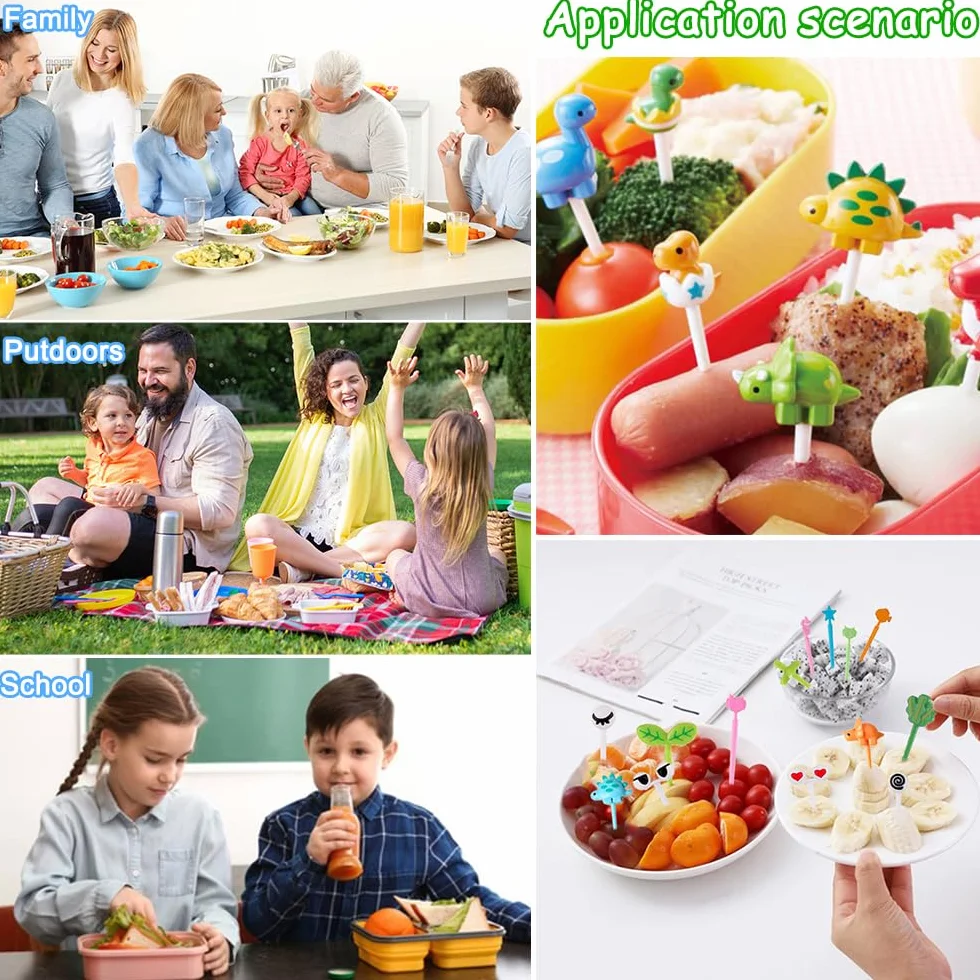 64 sztuki widelczyków do owoców z tworzywa sztucznego, mini widelec do owoców, mini widelec do ciast, deserów