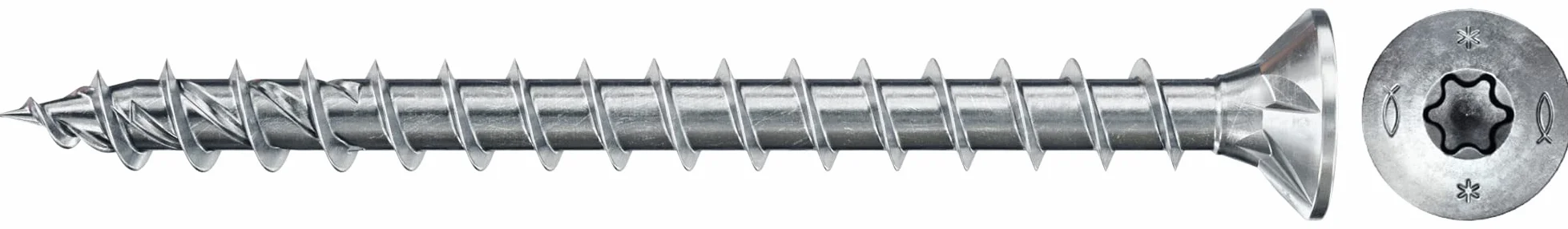 Fischer Power-Fast Ii Wkręt, Srebrny, 4,5 x 30, 50 Sztuk