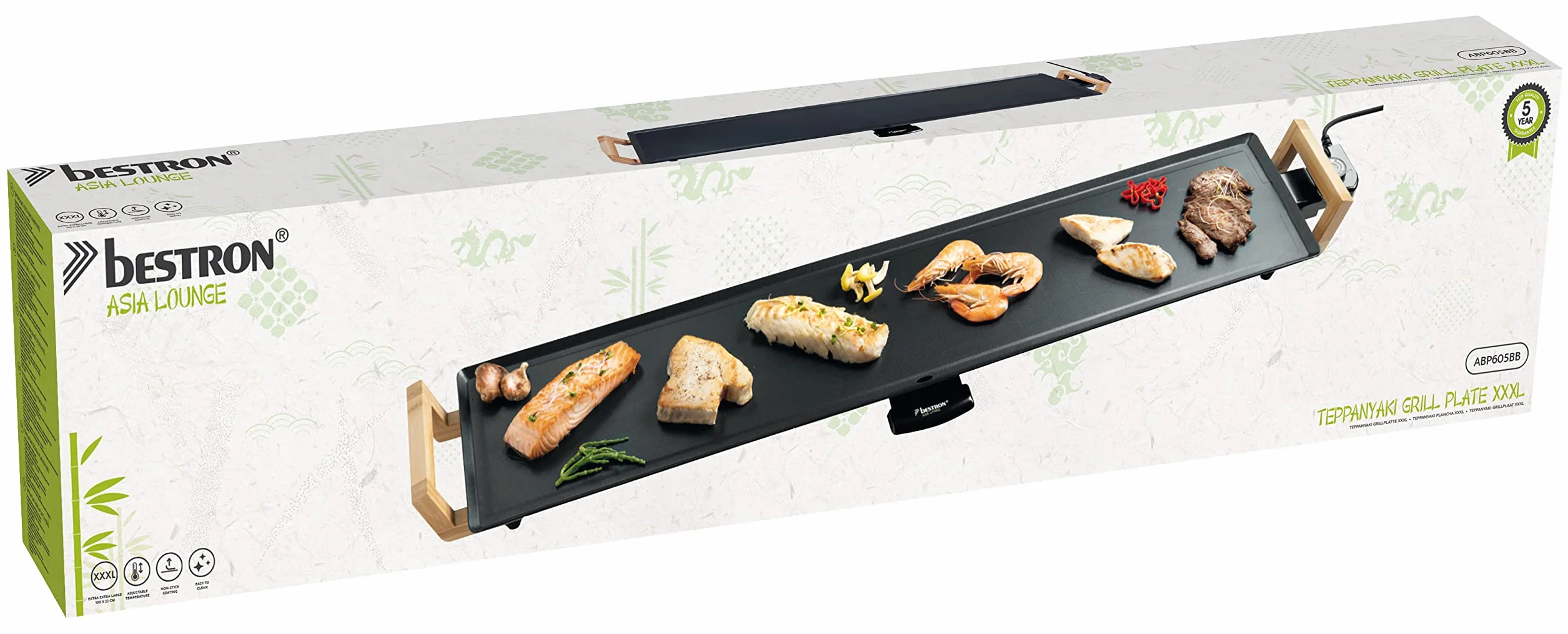 Bestron ABP605BB elektryczny grill stołowy, tworzywo sztuczne/metal