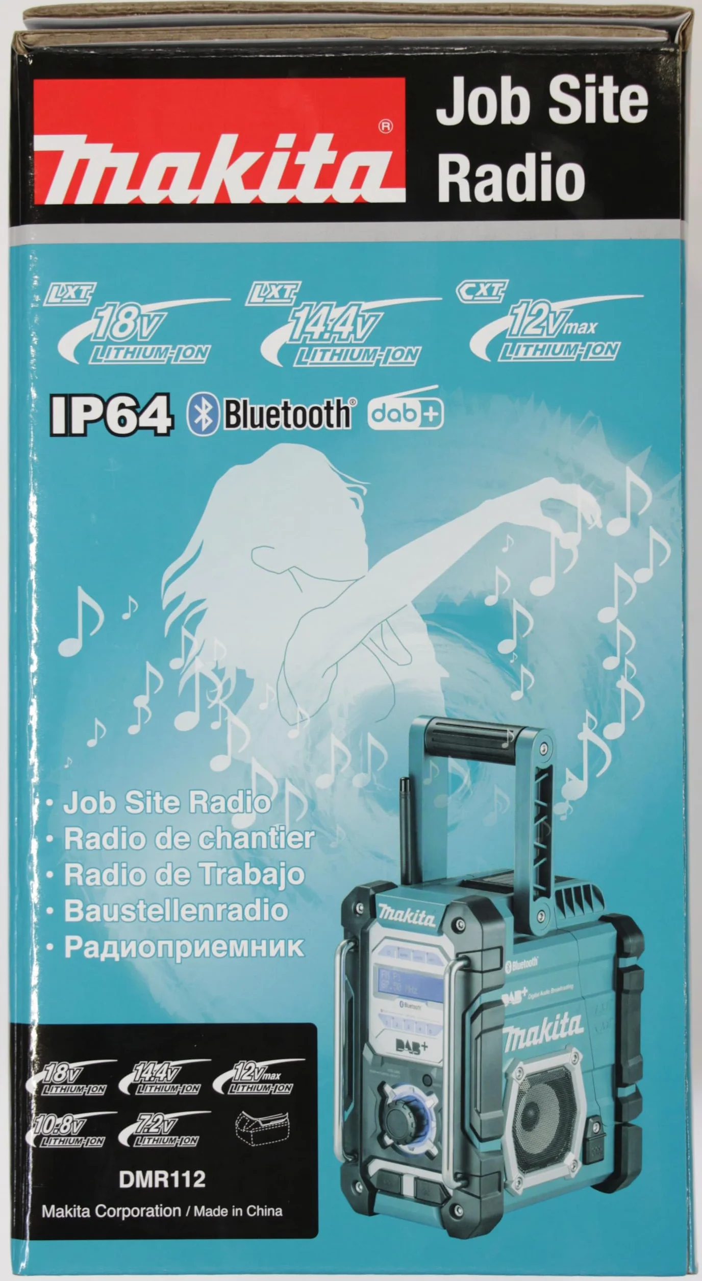 Makita Radio Budowlane, Niebieski/Czarny, 87.5-108 MHz