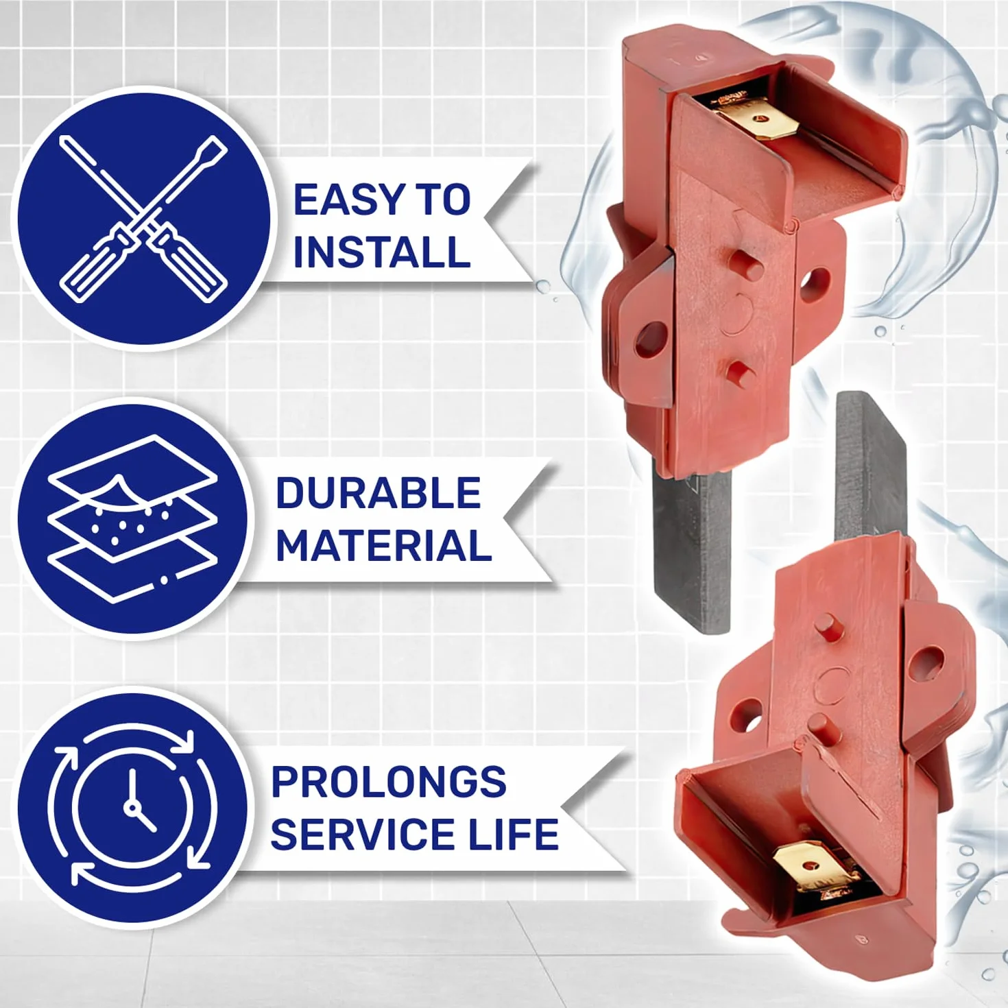 Szczotki węglowe do pralki silnika 5 x 12,5 x 32 mm Ariston Indesit MONTERAL
