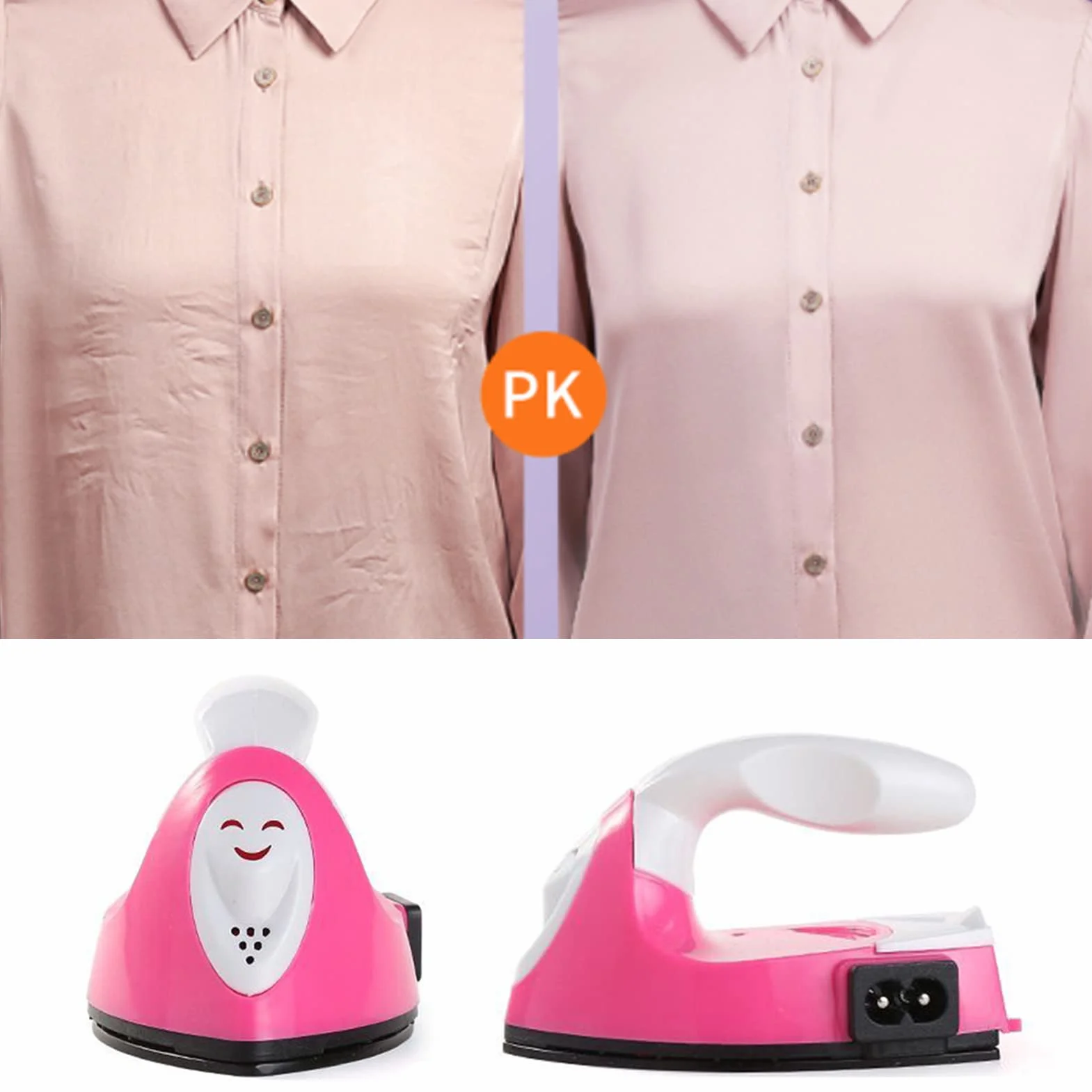 Mini żelazko parowe z torbą podróżną Podwójne napięcie, nieprzywierająca, antypoślizgowa rączka, szybkie nagrzewanie, mini prasa termiczna, szycie koralików, naszywki, odzież, majsterkowanie, buty